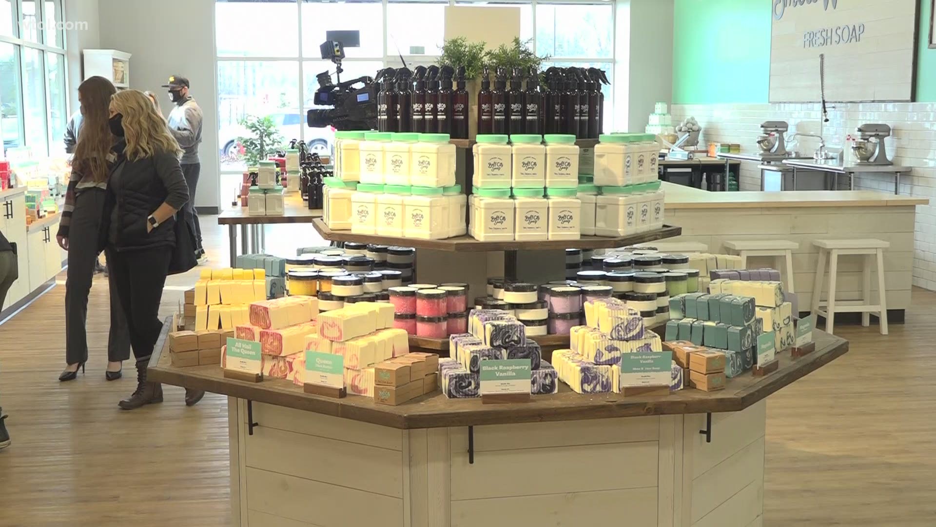 The grand opening of Buff City Soap at the new Secor Rd. location will feature free soap for a year to the first 50 people through the door.