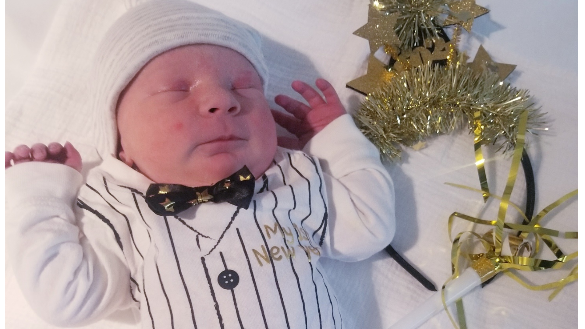 Baby New Year Chase was born to Temperance parents Kayla and Christopher Rogers at 3:27 a.m.