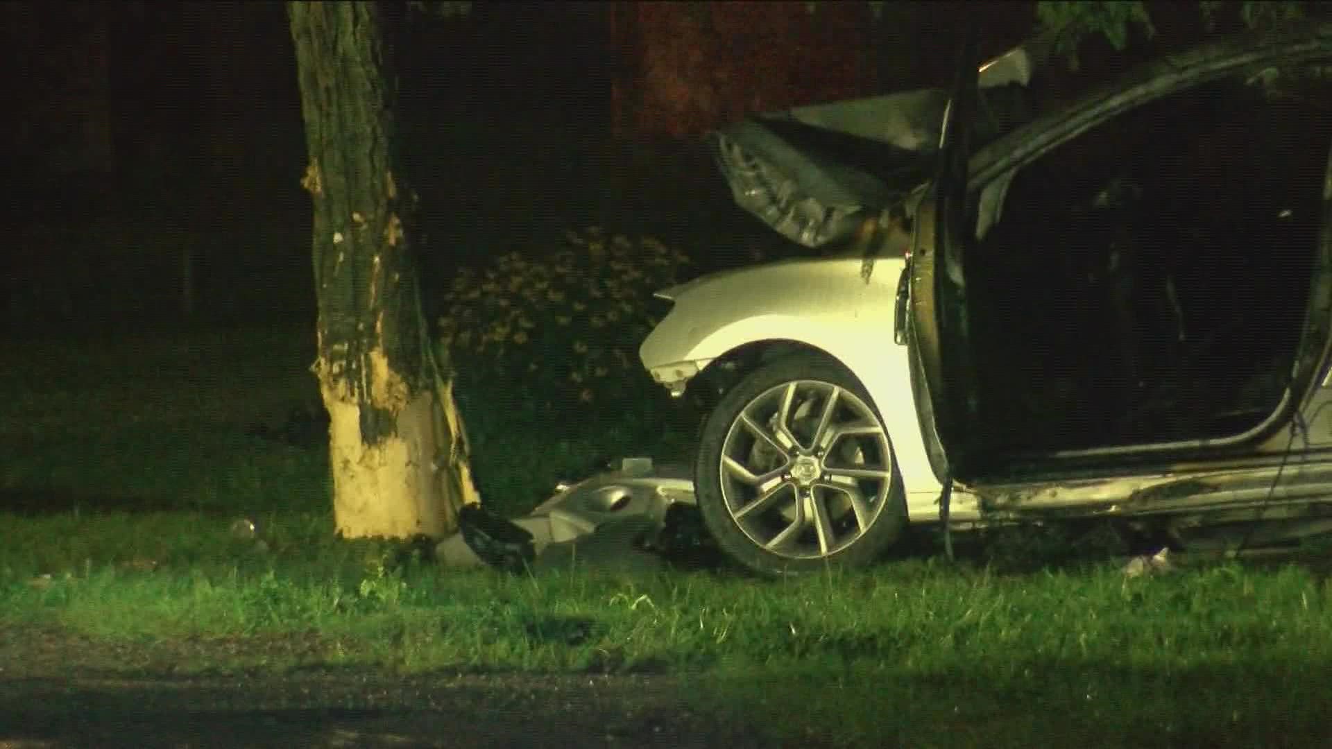 The crash happened Saturday on Heatherdowns Blvd. around 10:45 p.m.