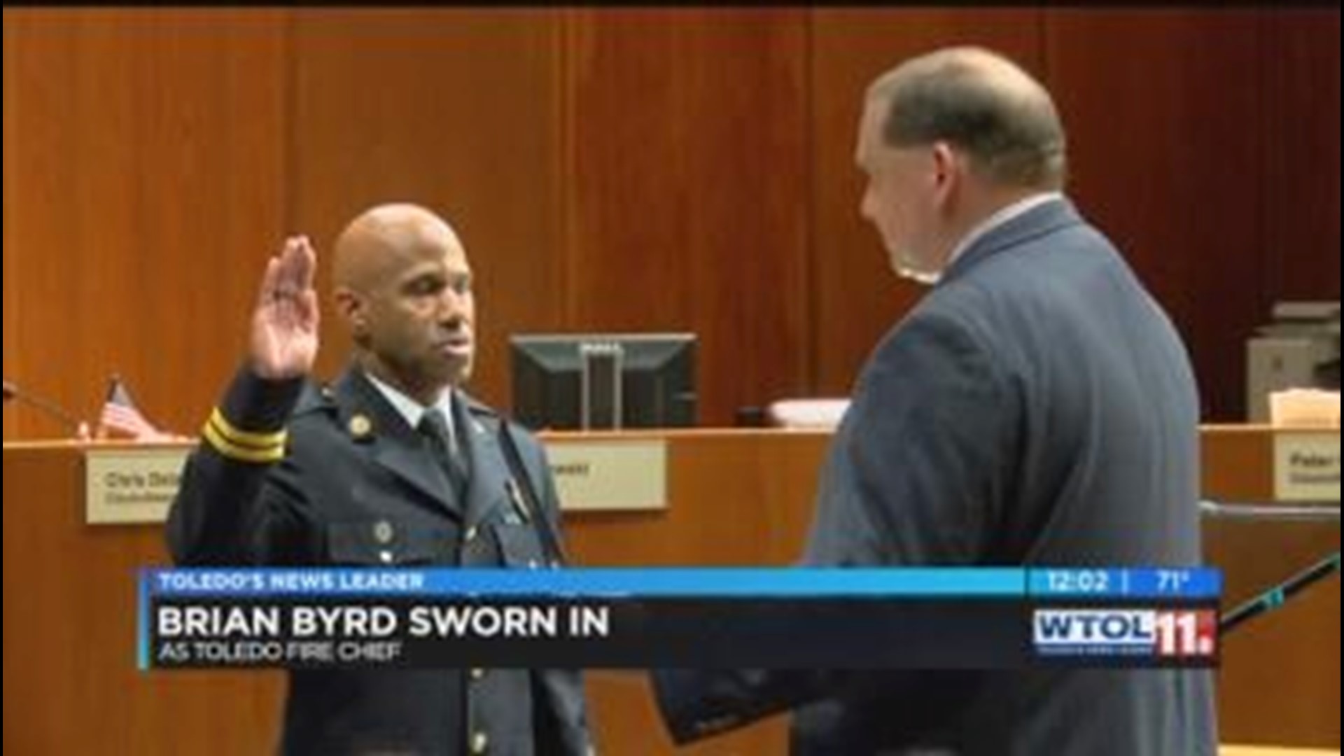 Chief Brian Byrd officially sworn in as Toledo's new fire chief