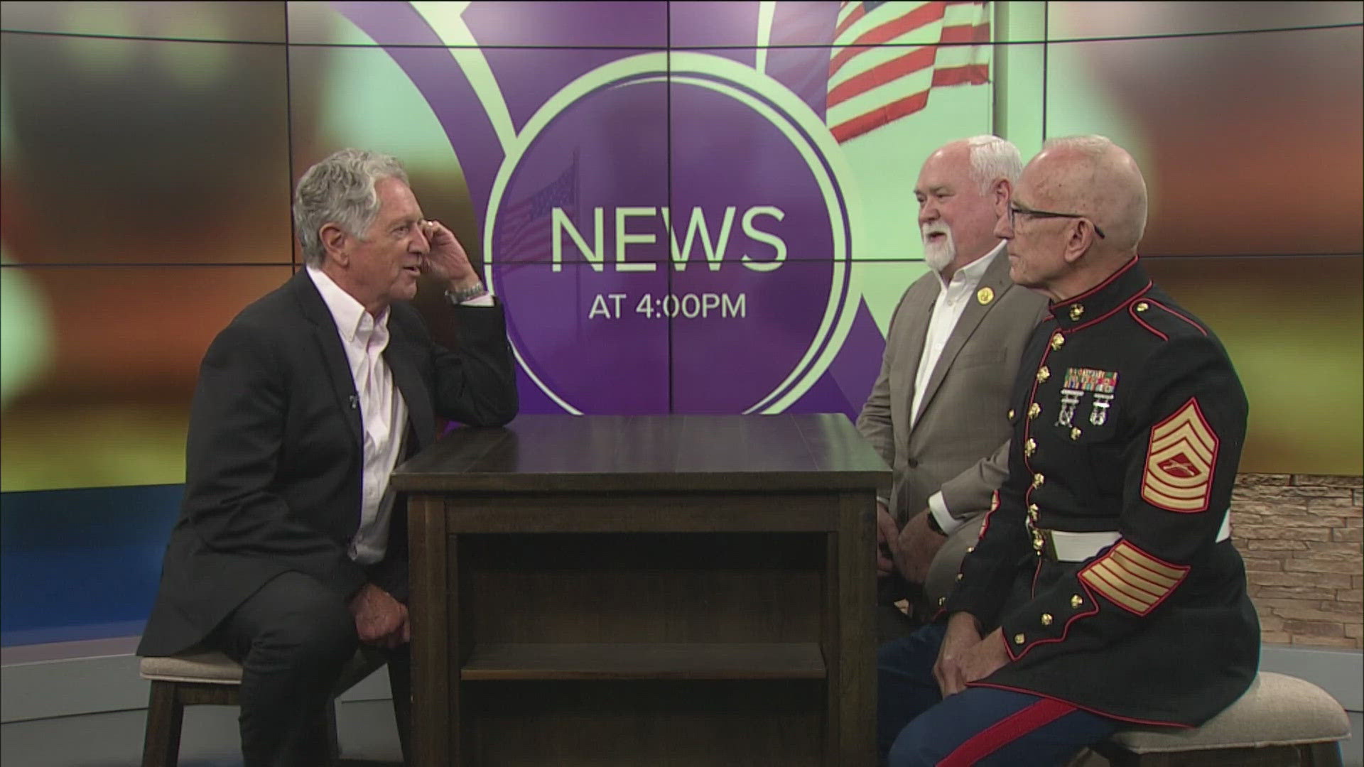 Steve Kosinski, a retired master sergeant with the U.S. Marine Corps, and David Oravecz, executive director of Lucas County Veterans Services, talk about the event.