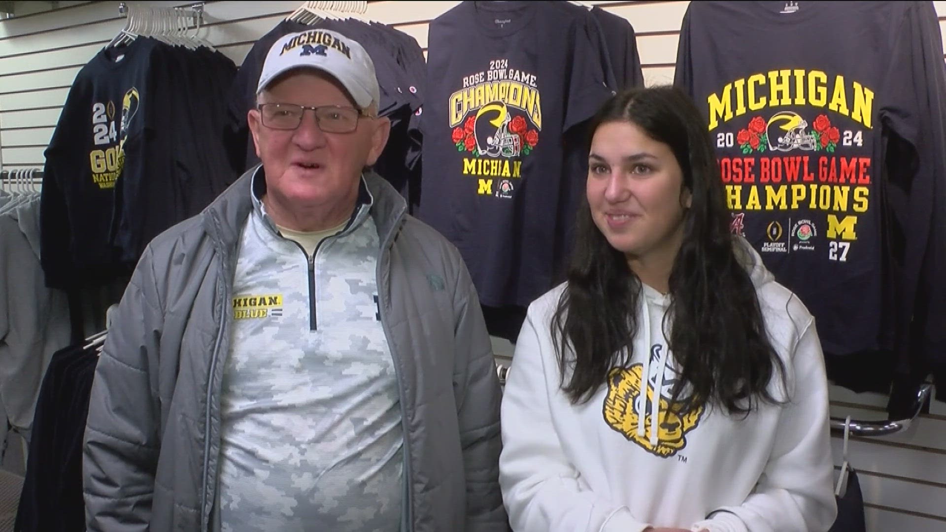 WTOL 11 Chief Photojournalist Paul Kwapich checked out the official shop for Wolverines merch in Ann Arbor, The M Den, to check in on fans preparing for the game.