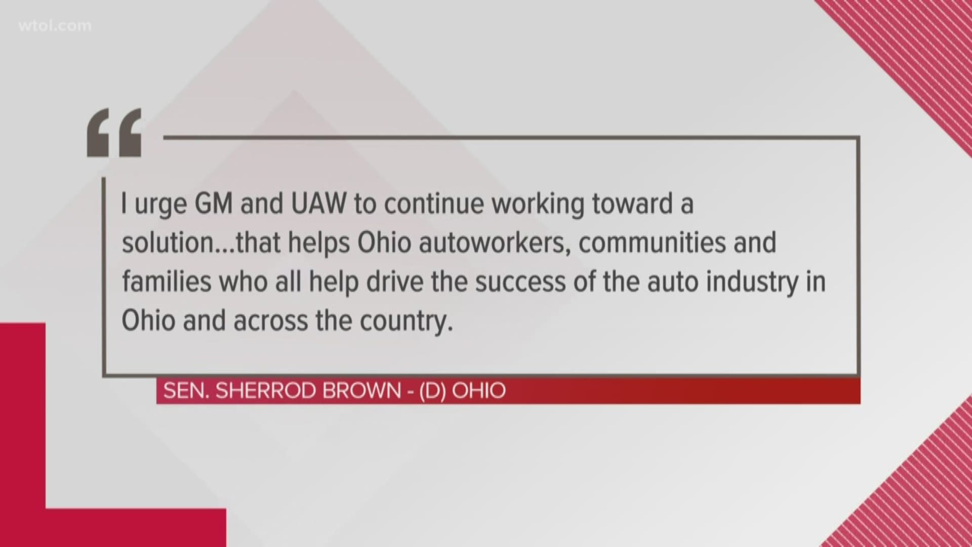 Both leaders urged union leaders and GM officials to reach a deal.