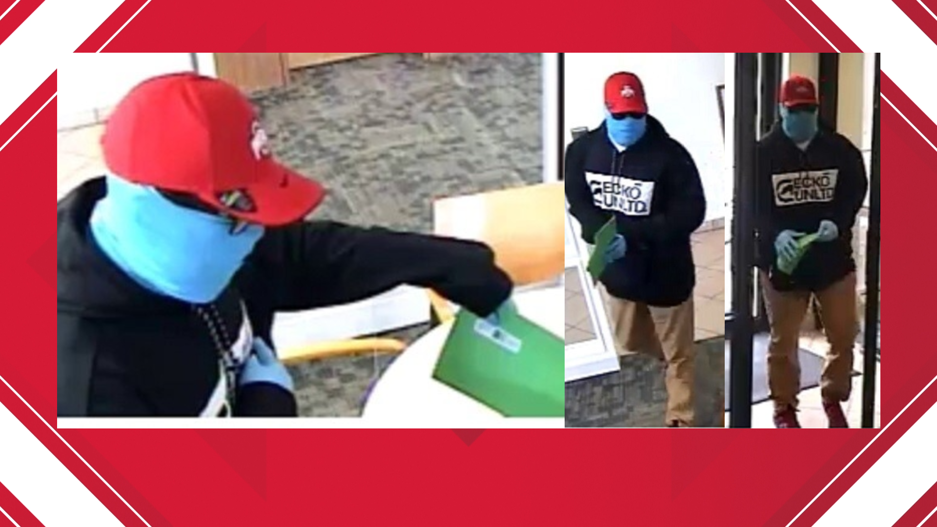 According to the FBI and Perrysburg Twp. police, a man entered the Huntington Bank on Oregon Rd. in Perrysburg, brandished a gun and fled the scene with cash.