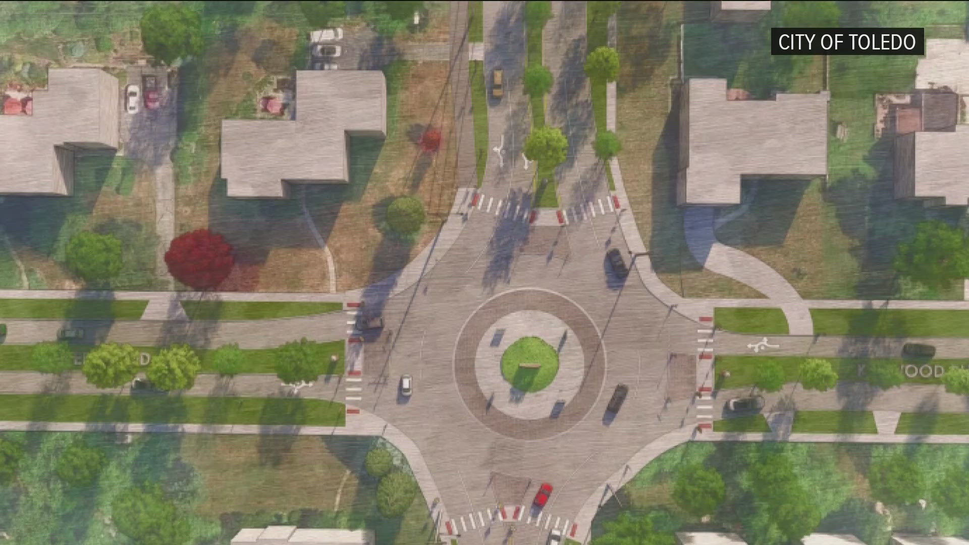 The roundabout would be built on Secor Road at Kenwood Boulevard. The city says the goal of the roundabout would be to slow traffic and reduce conflict points.
