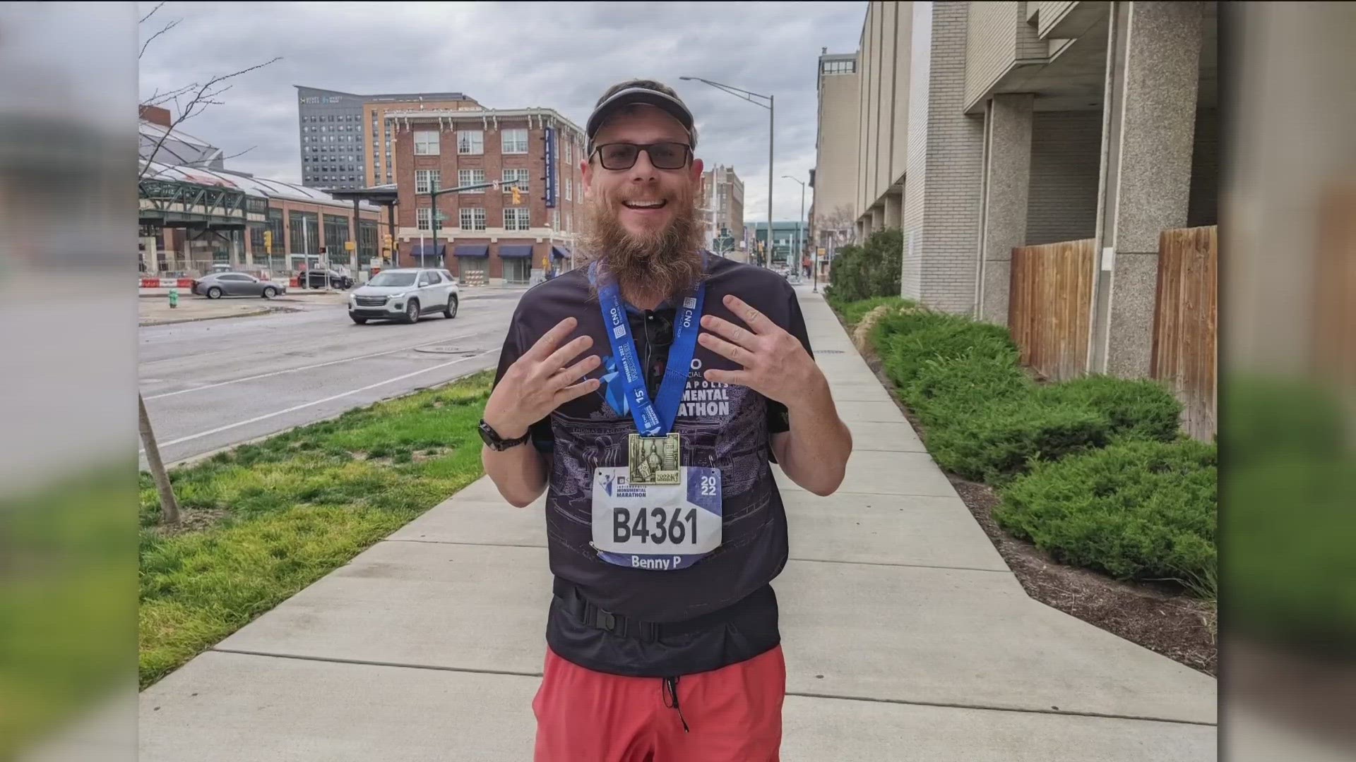 Ben Pushka ran in his hometown marathon on Sunday morning, the Glass City Marathon. It was the final race on his year-long journey.