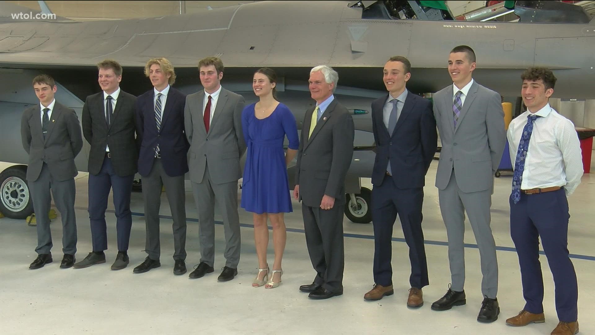 Congressman Bob Latta (R) hosted eight students from his district heading to America's service academies.
