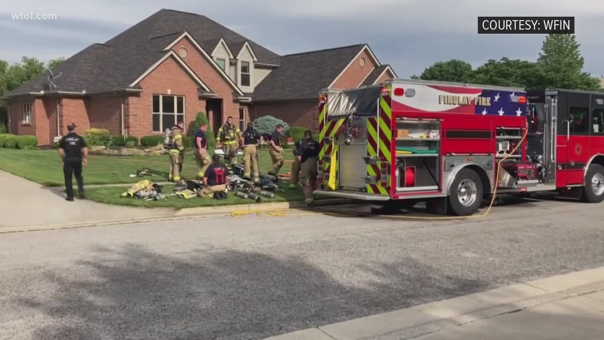 Flames broke out Wednesday night inside a home on Meadowview Drive. The cause is under investigation.