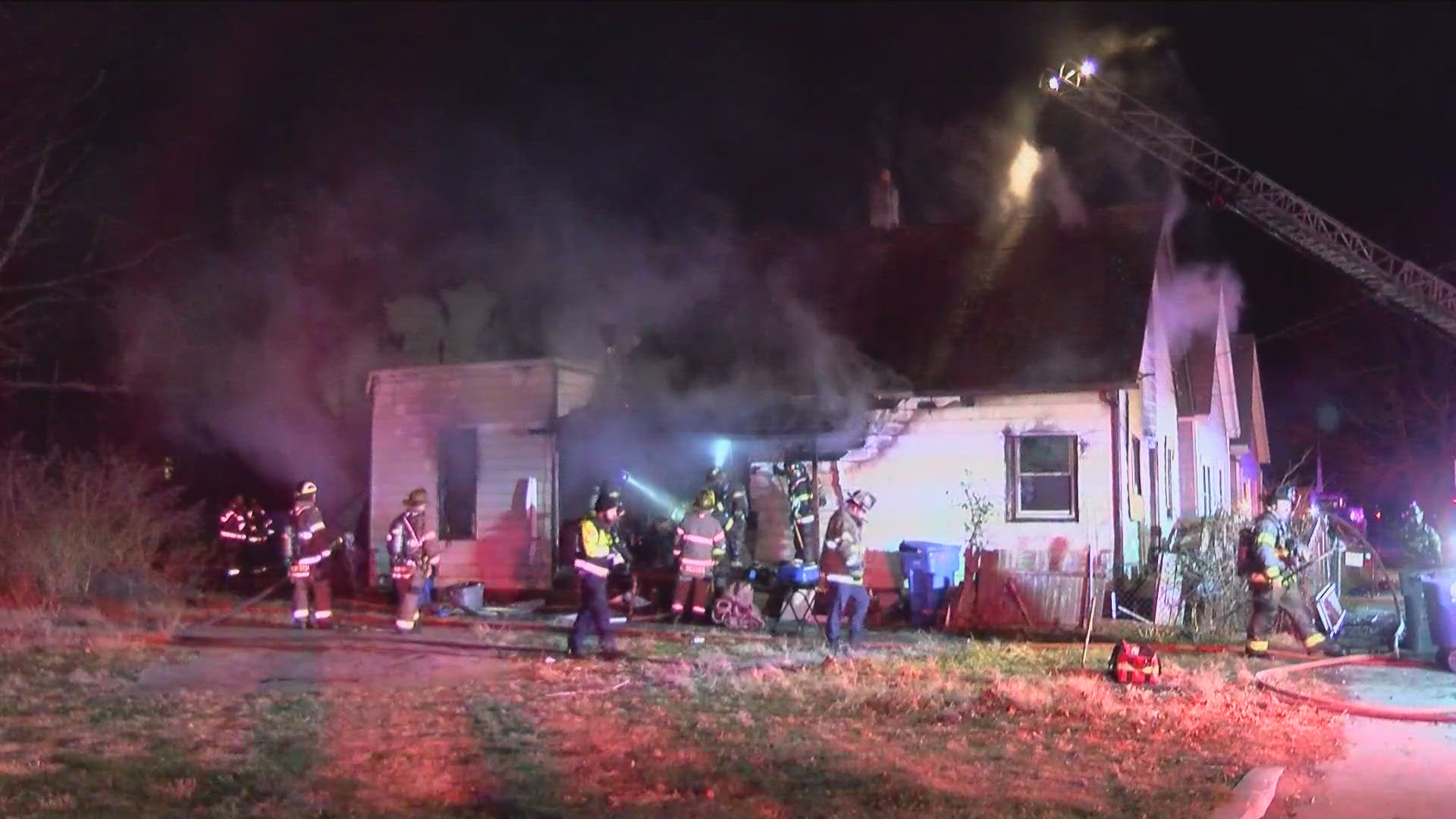 Officers at the scene told WTOL 11 the two people were fighting inside the home before the flames began.