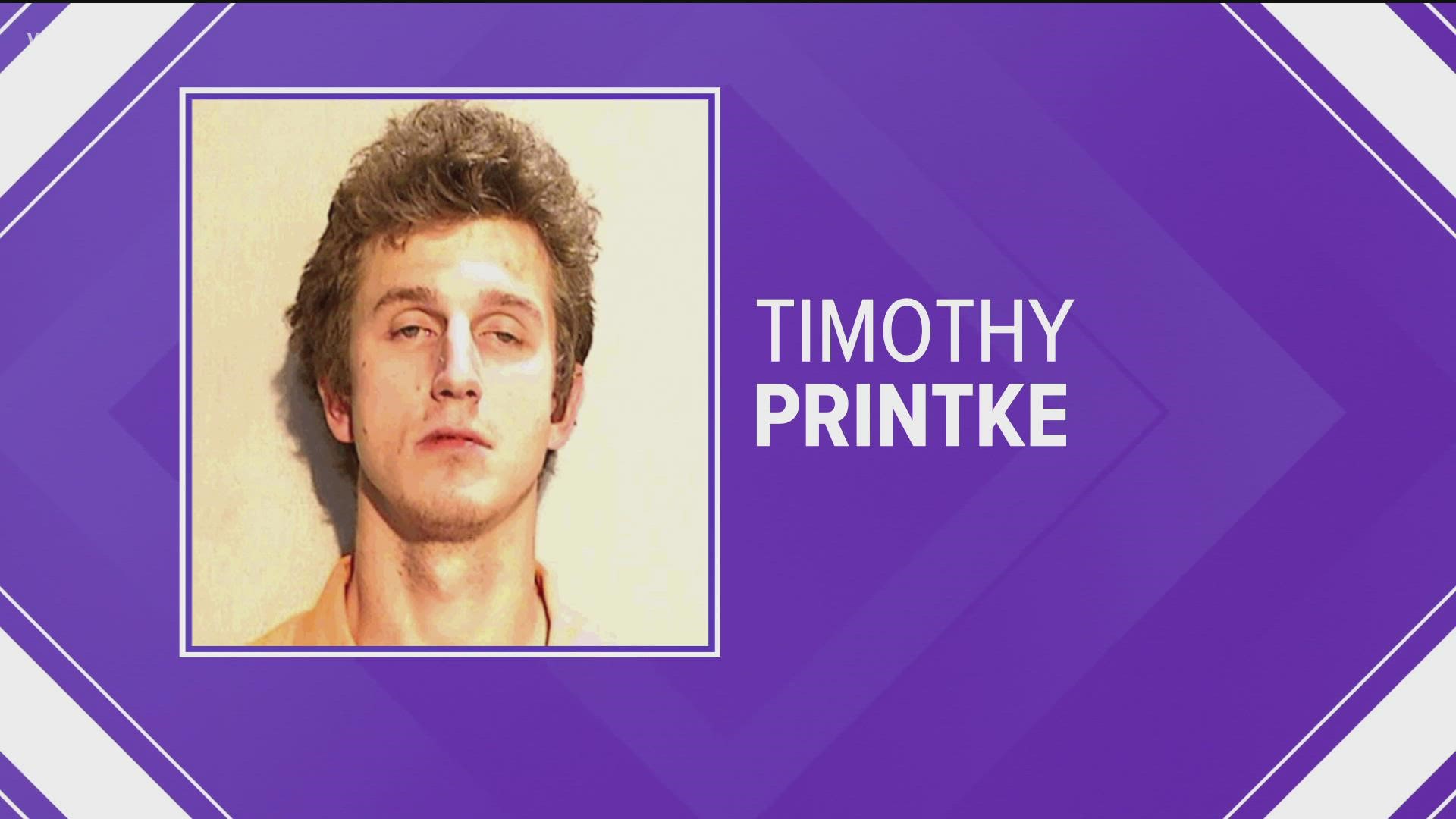Timothy Printke reached a plea deal earlier this month, pleading guilty to felonious assault and abduction for beating and burning the victim with cigarettes.