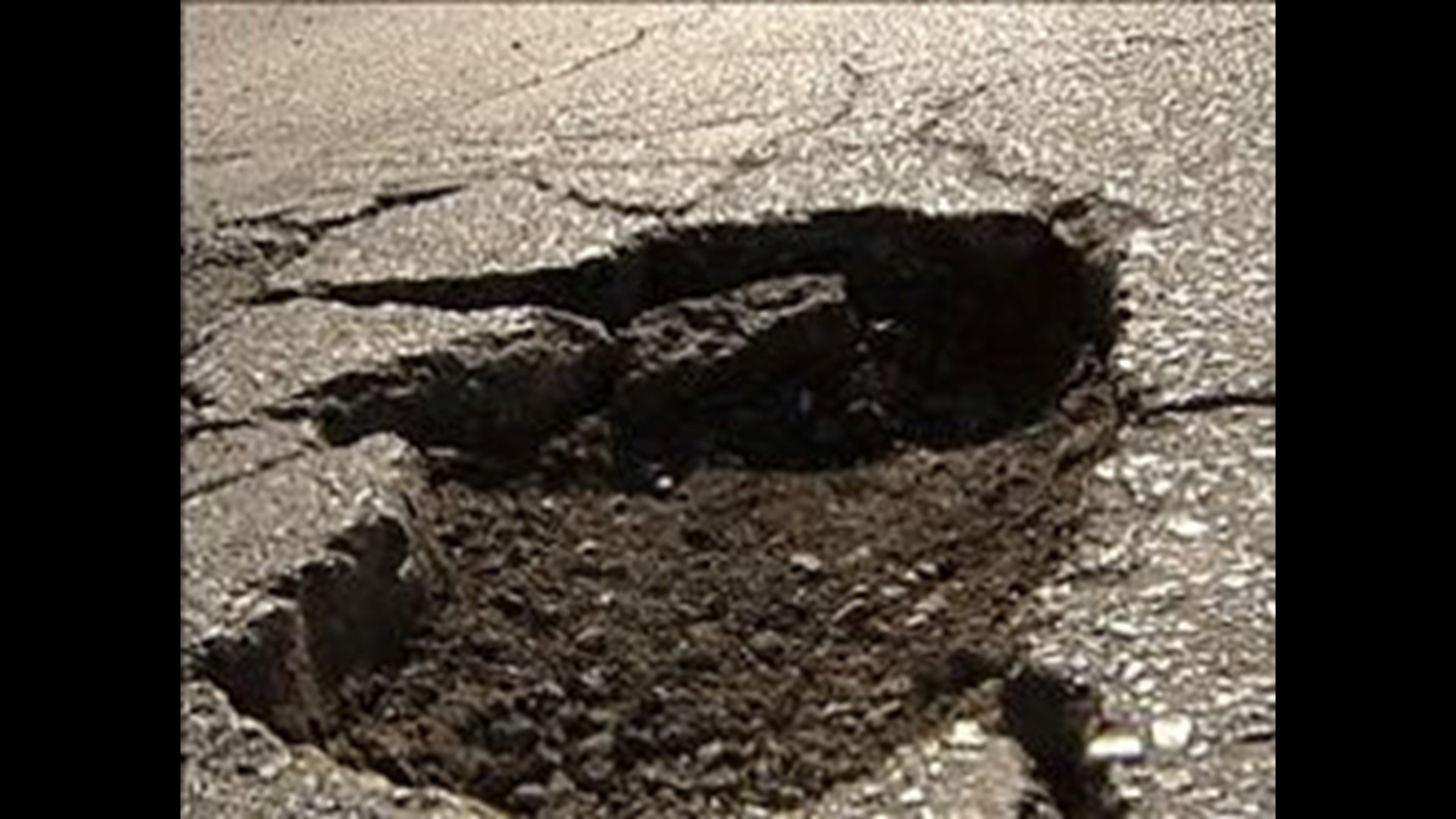 Viewers report huge potholes causing flat tires