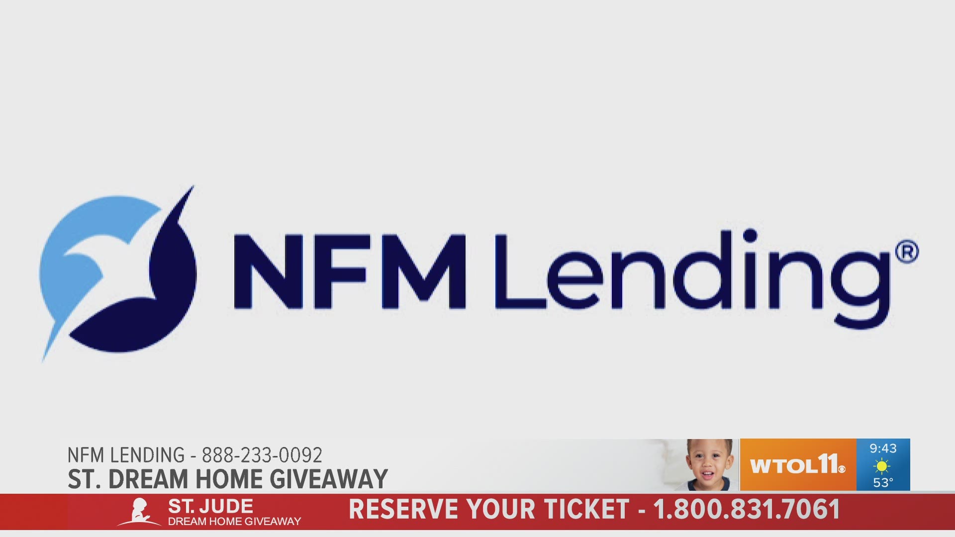 Buy your St. Jude Dream home ticket today to be entered to win a $5,000 Visa gift card from mortage lending company NFM Lending!