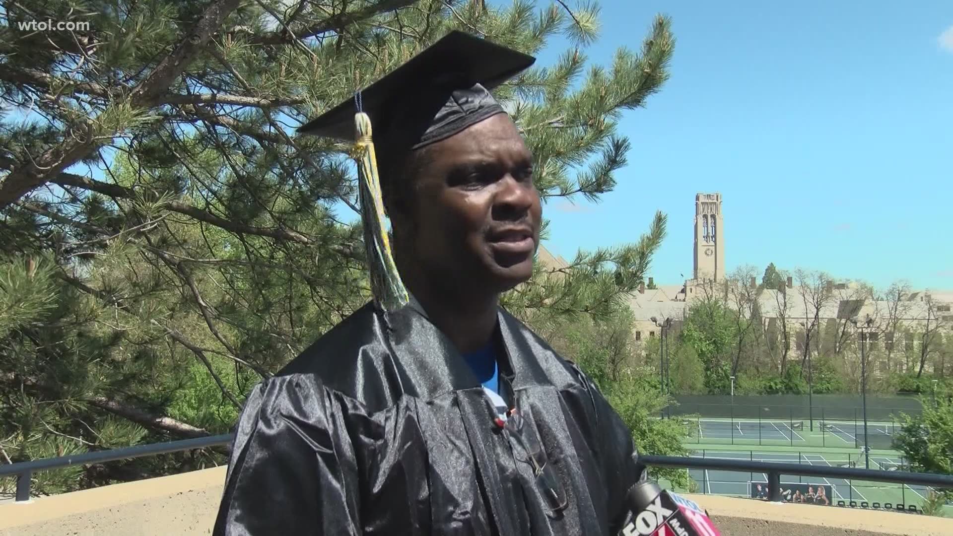 Hundreds of college graduates walked across the stage at UToledo commencement, but for one man it was a life-long dream. He went from life in prison to college grad.