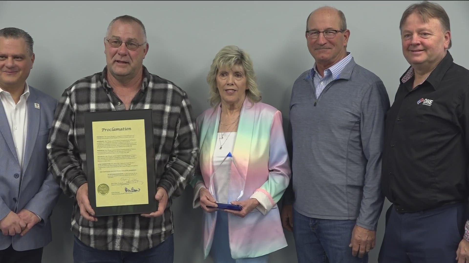 The award is issued to an individual and an organization that has made an impact on community health in Hancock County.