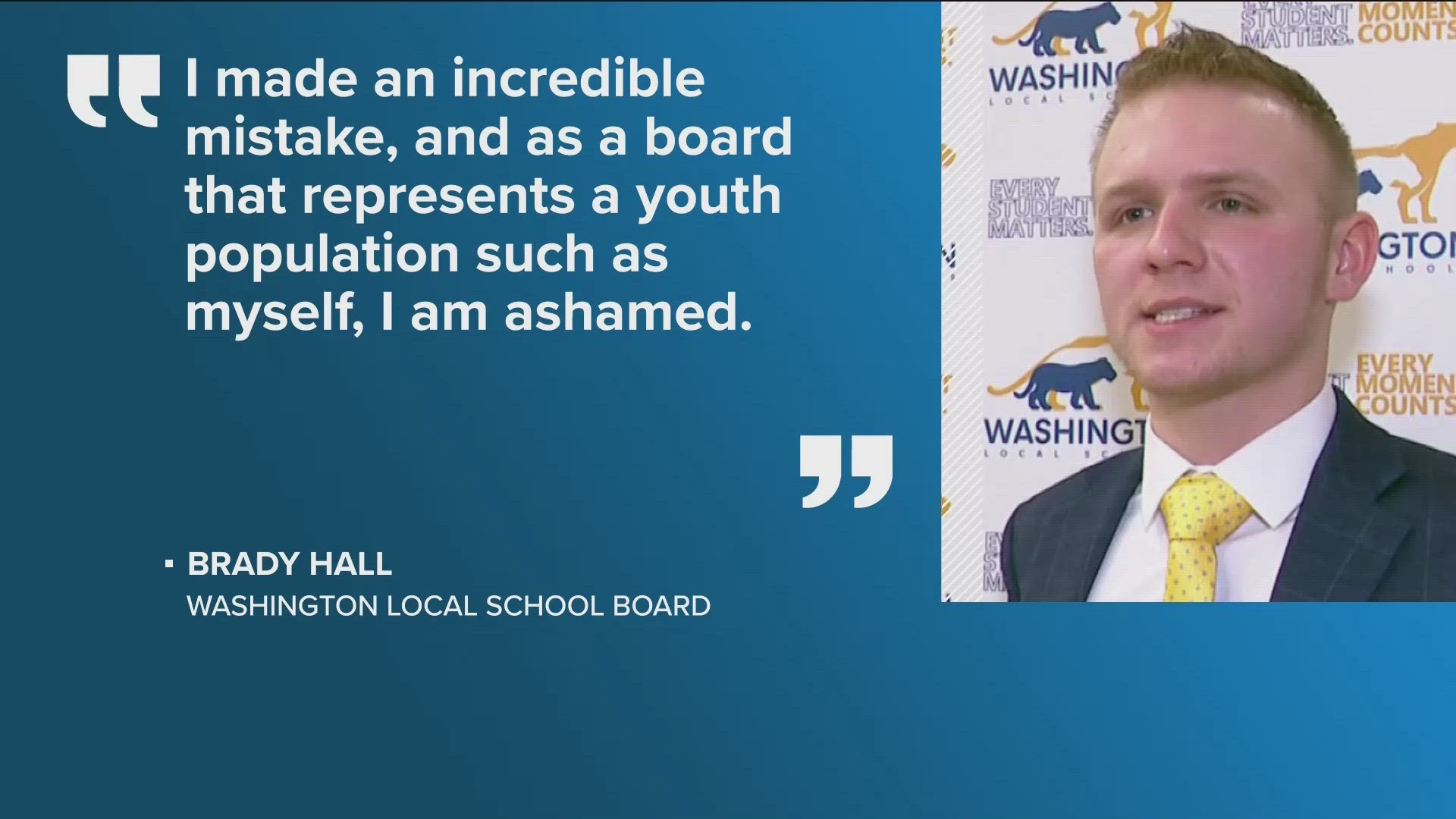 Brady Hall was elected to the Washington Local school board in November.