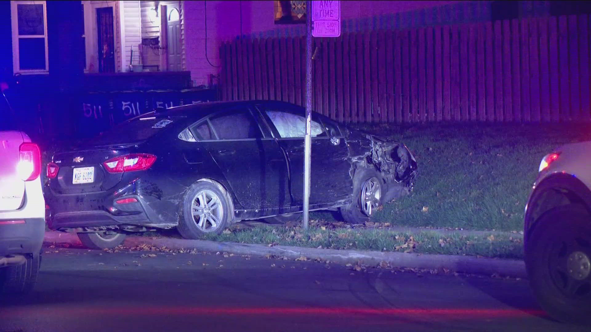 The two kids got out of the car and ran but officers caught them a few blocks away.