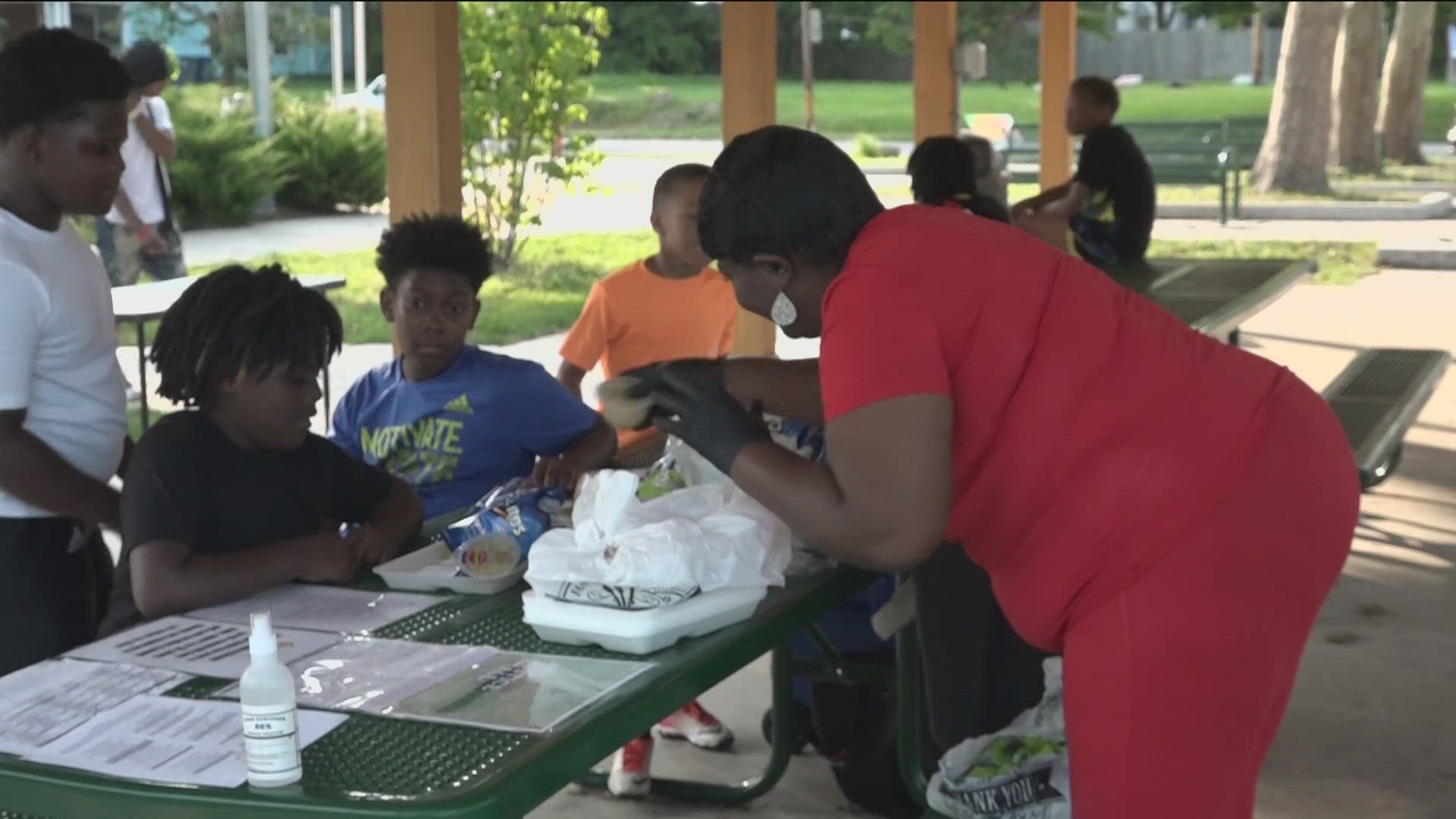 The Toledo South Side Packers practice at Danny Thomas Park. The team coaches noticed the kids were coming to practice hungry.