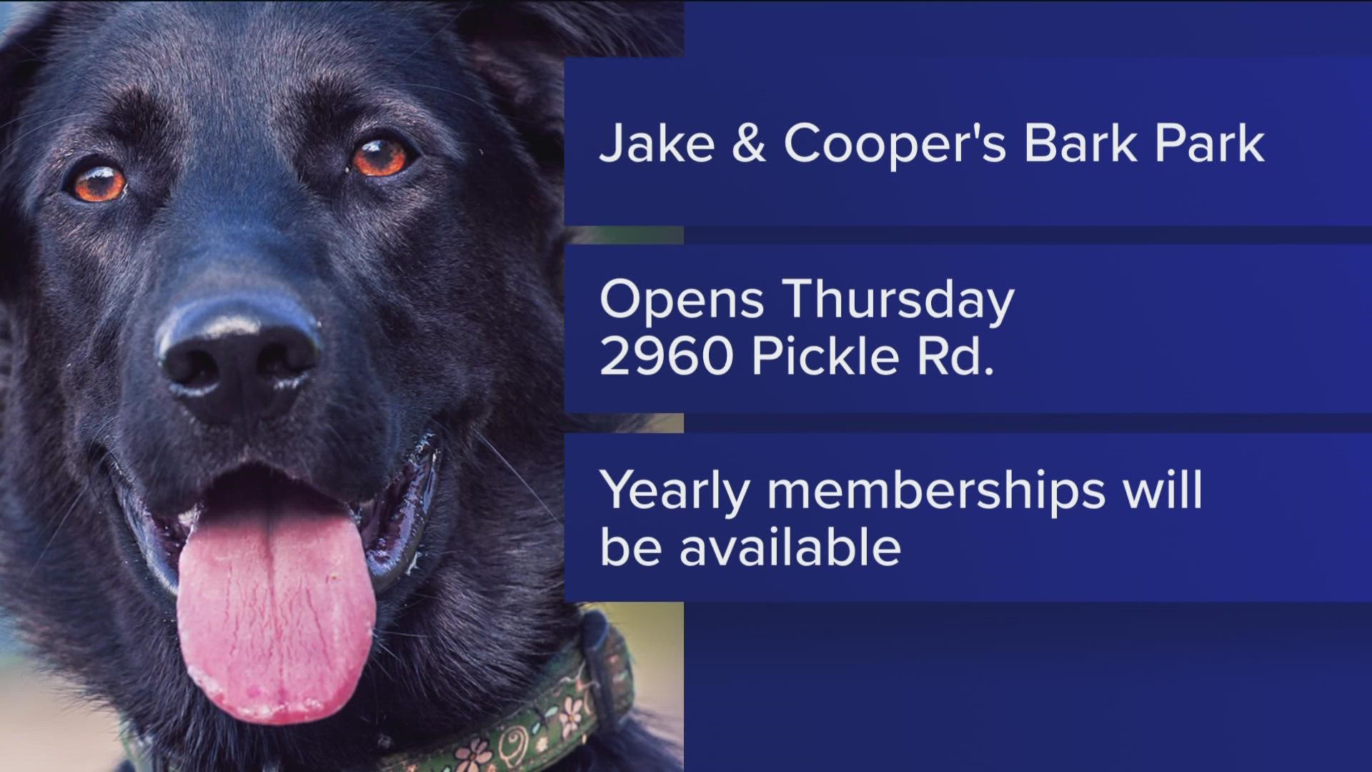 Jake & Cooper's Bark Park opening soon in Oregon