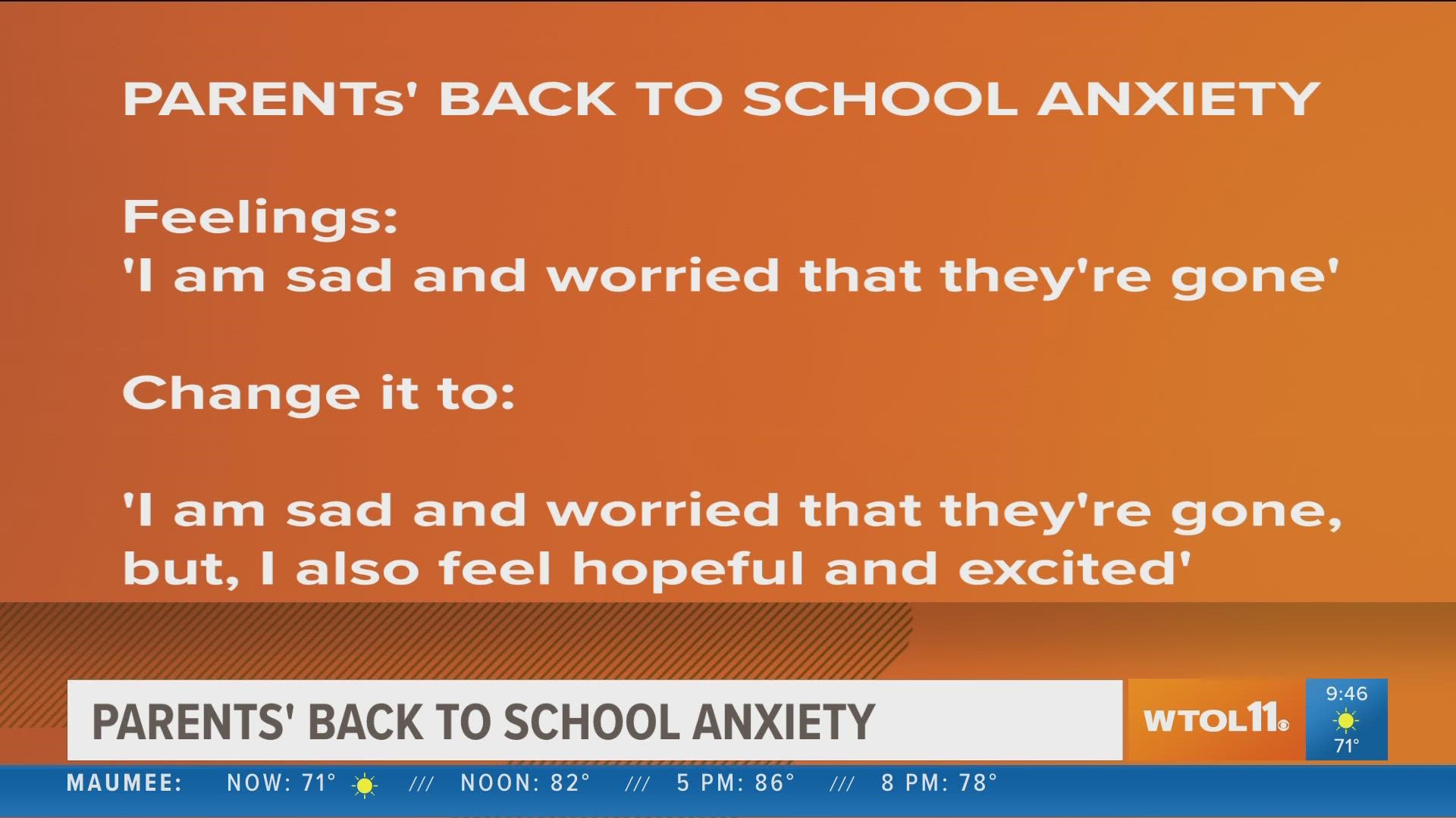 Amber Withrow with Milan Christian Counseling talks on how parents can handle anxious feelings as children go off to college and leave the nest.