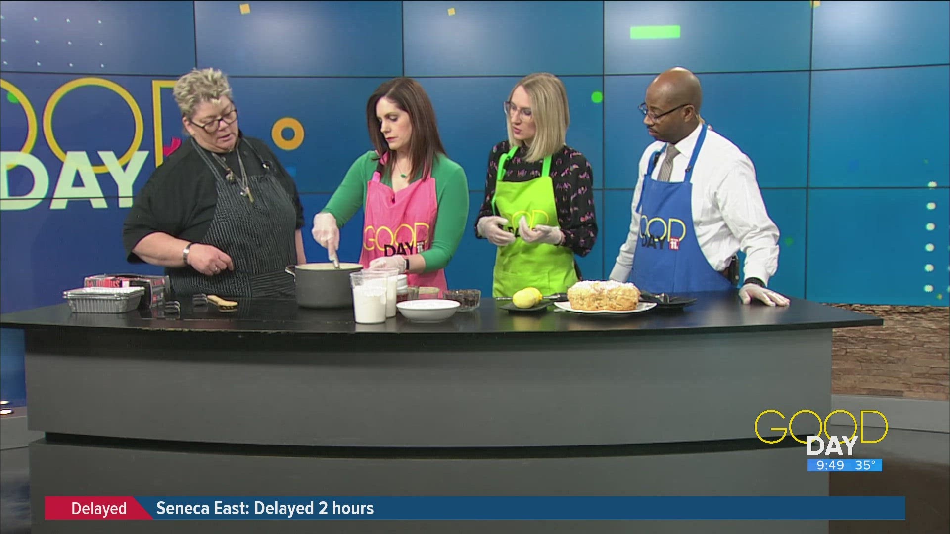 Chef Ella Dudek prepares Placek, or Polish coffee cake.