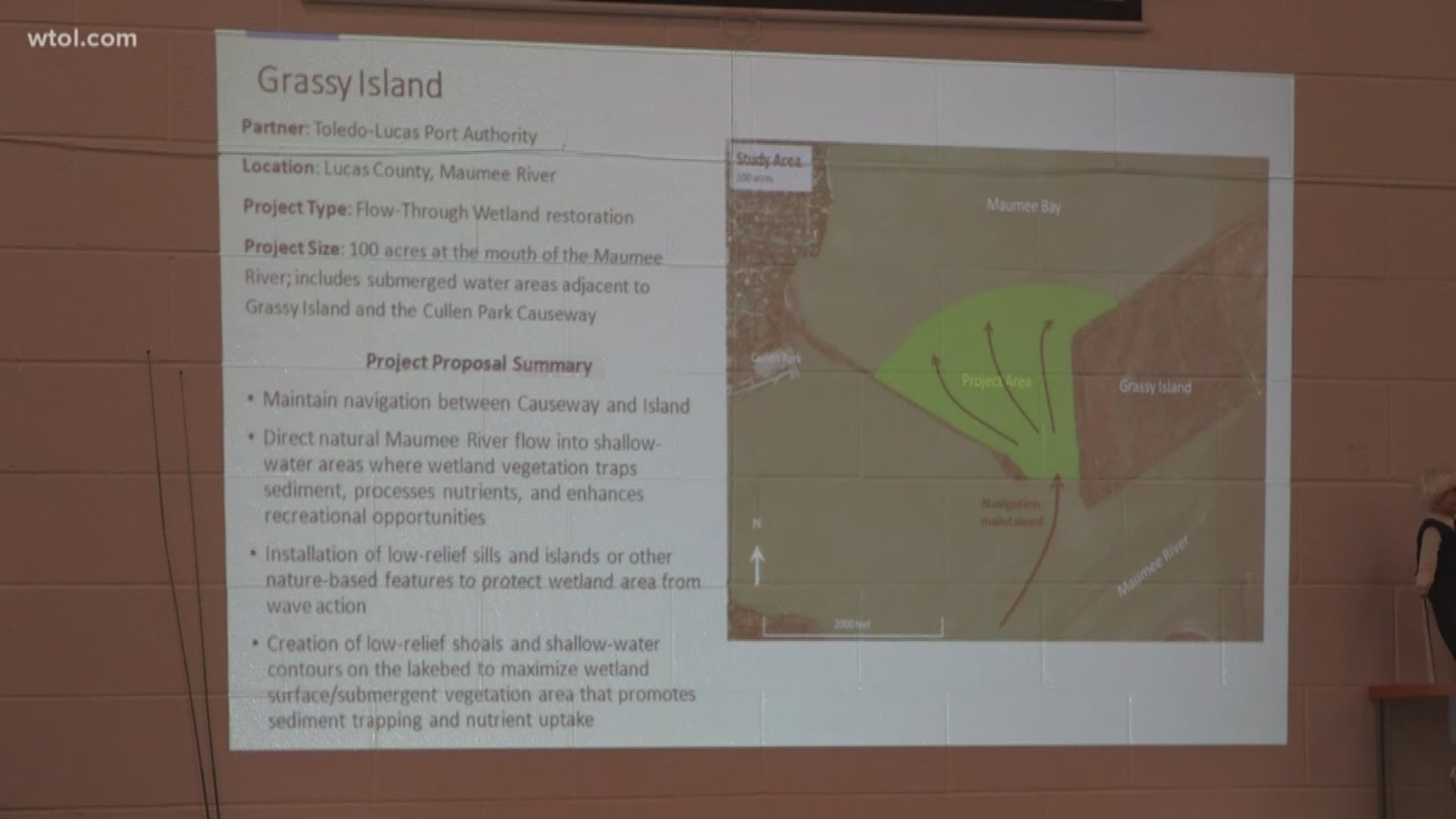 The Ohio Department of Natural Resources wants to develop wetlands in the area to prevent algal blooms in Lake Erie.