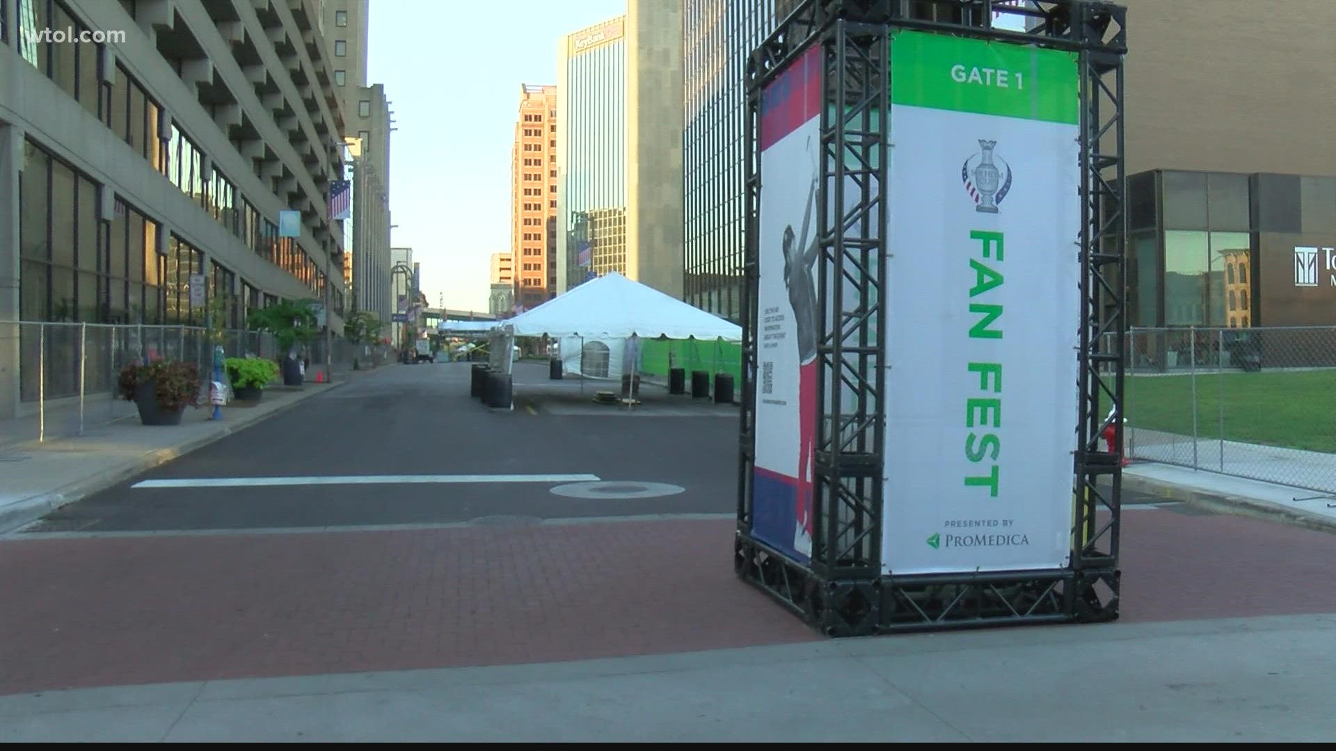 The Solheim Cup opening ceremonies are expected to bring 30,000 people to Downtown Toledo Friday.