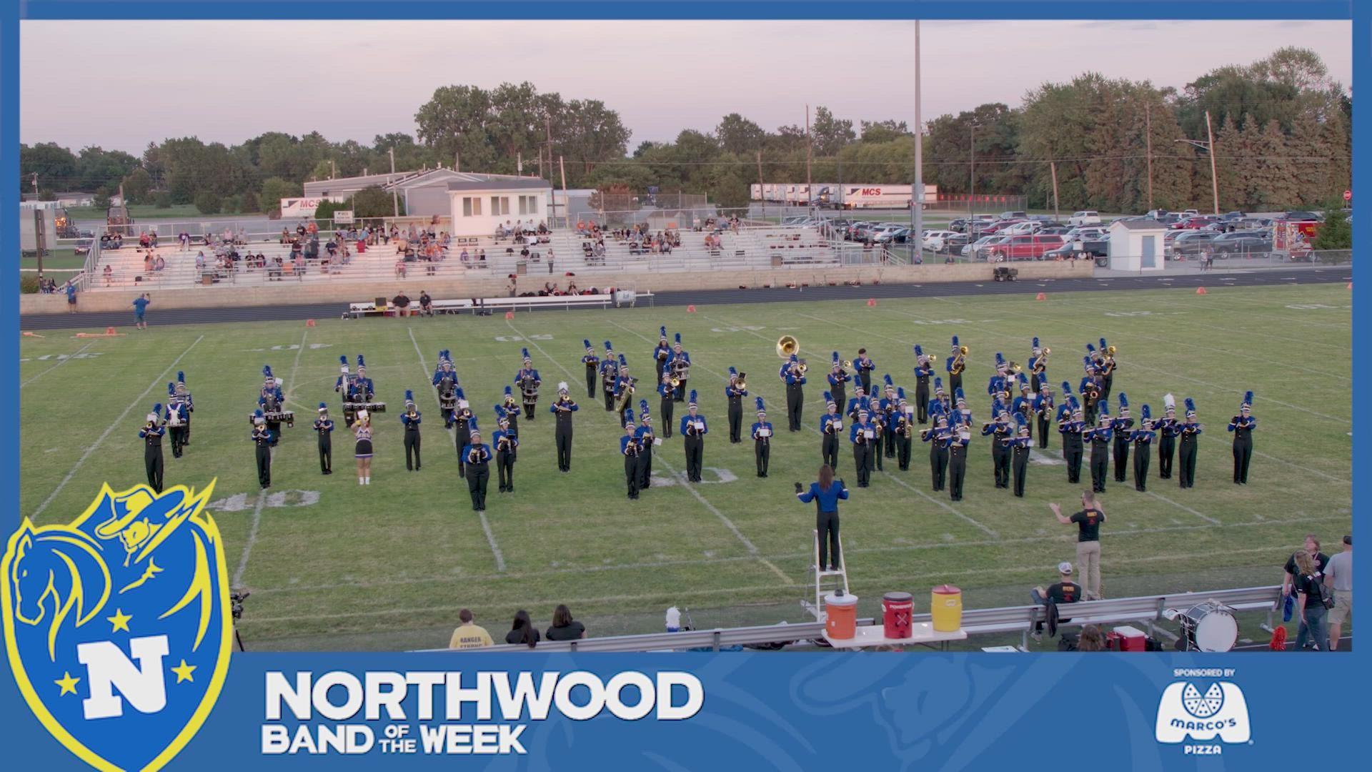Northwood High School band performing the halftime show on Aug. 19, 2022.