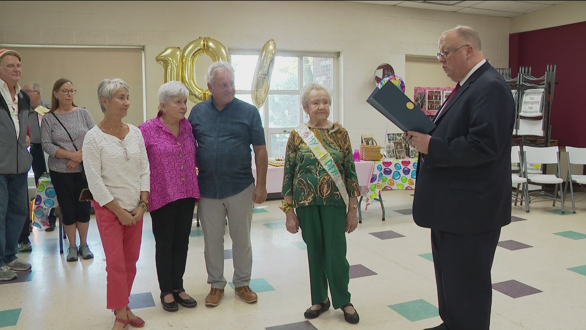 The Rossford Senior Center was jumpin' on Monday. The reason? To celebrate Norah Colapietro's 100th birthday!