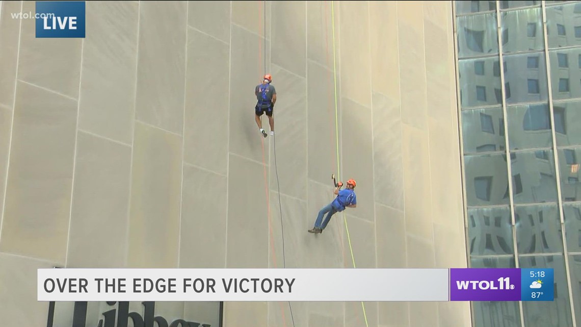 Over the Edge for Victory rappelling fundraiser underway, continues with Friday's main event