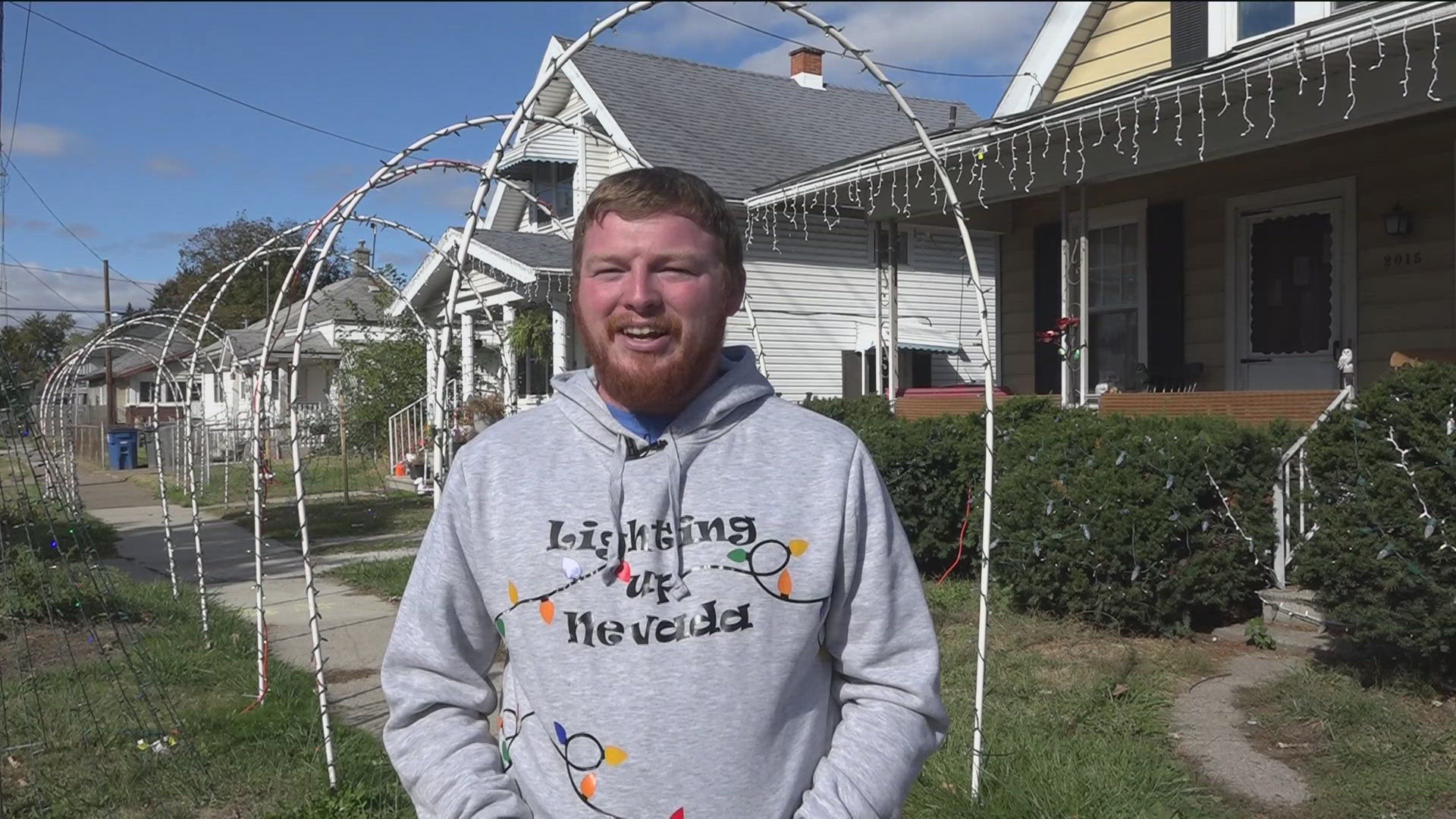 Eight houses are already lit up as part of the Lighting Up Nevada Street effort, started by a resident who wants to give people a nice lights show, for free.