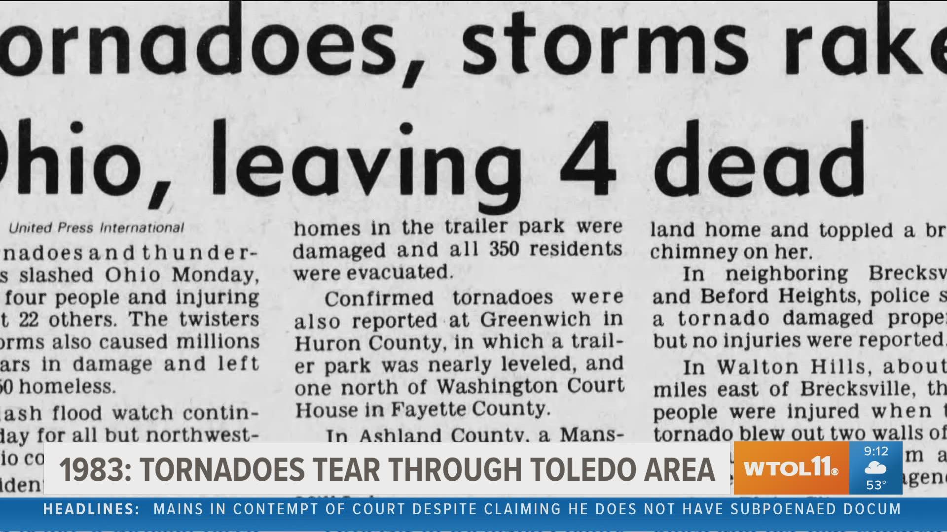 On this day in the history of Toledo: The school teacher's strike ends, tornadoes leave destruction in their wake, and a priest is cleared of murder charges.