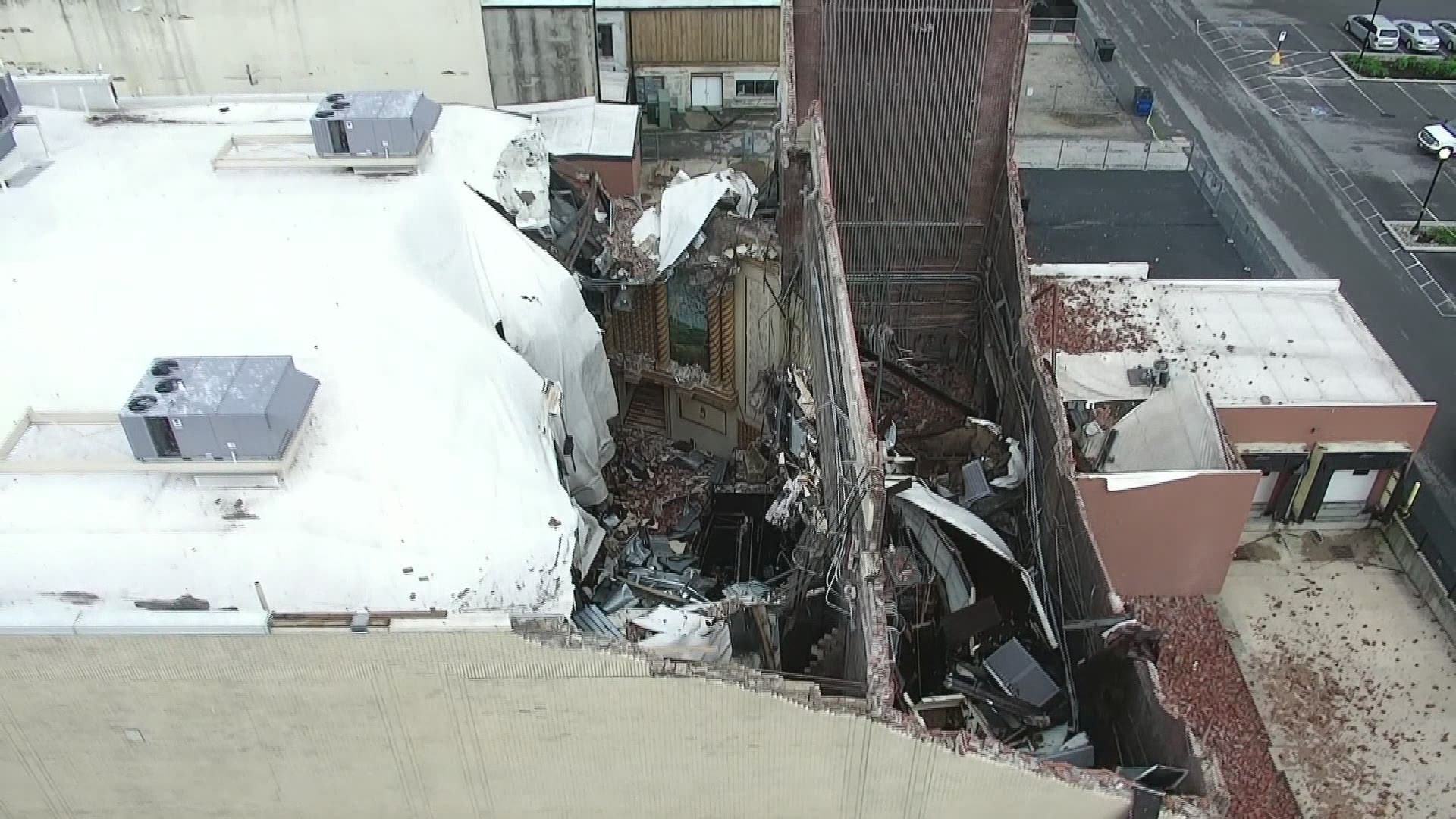 Courtesy of the Erie County Sheriff's Office, a more in depth look at the damage done to the State Theatre by storms.