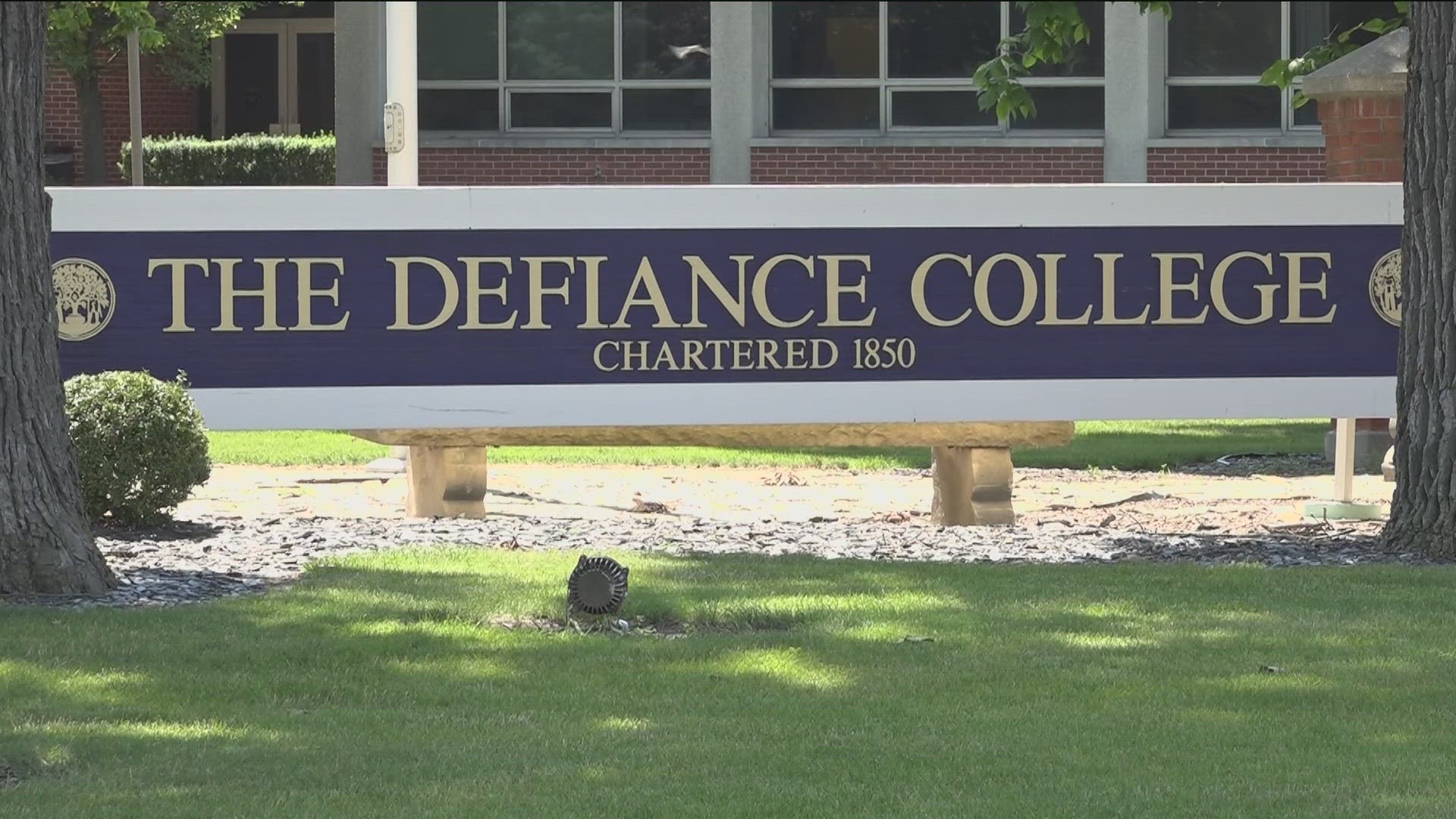 The college was out of compliance for accreditation with the Higher Learning Commission, including financial and academic issues.