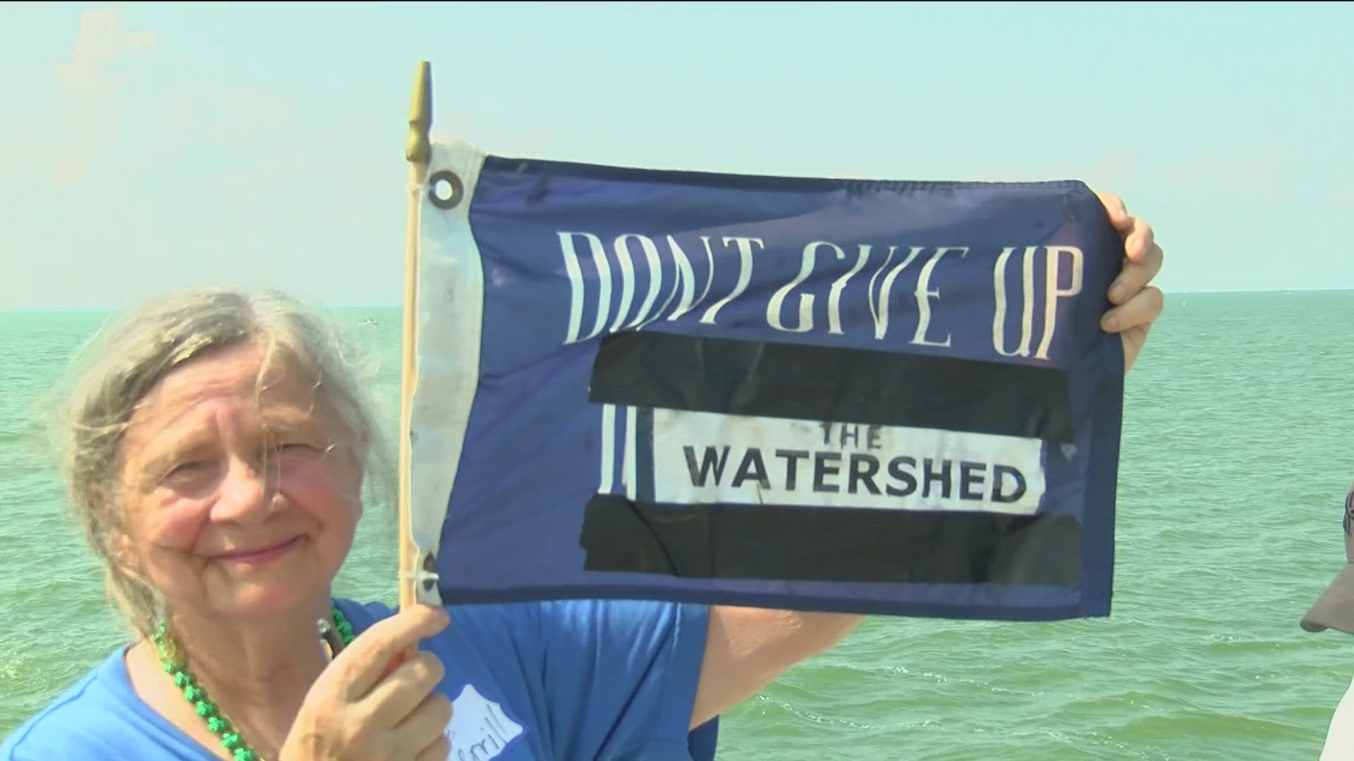 Advocates and local leaders brought people out to Lake Erie to see first-hand the lack of progress on the blue-green algae problems we still face after 10 years.