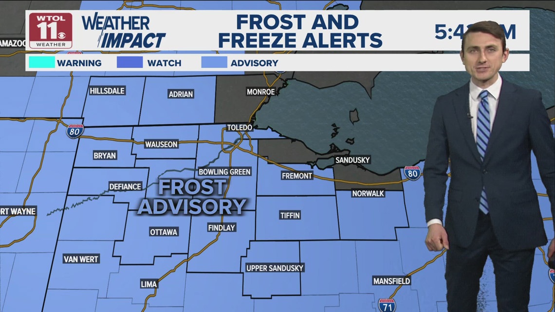 Chilly Thursday night, frost advisory for much of area Friday morning ...