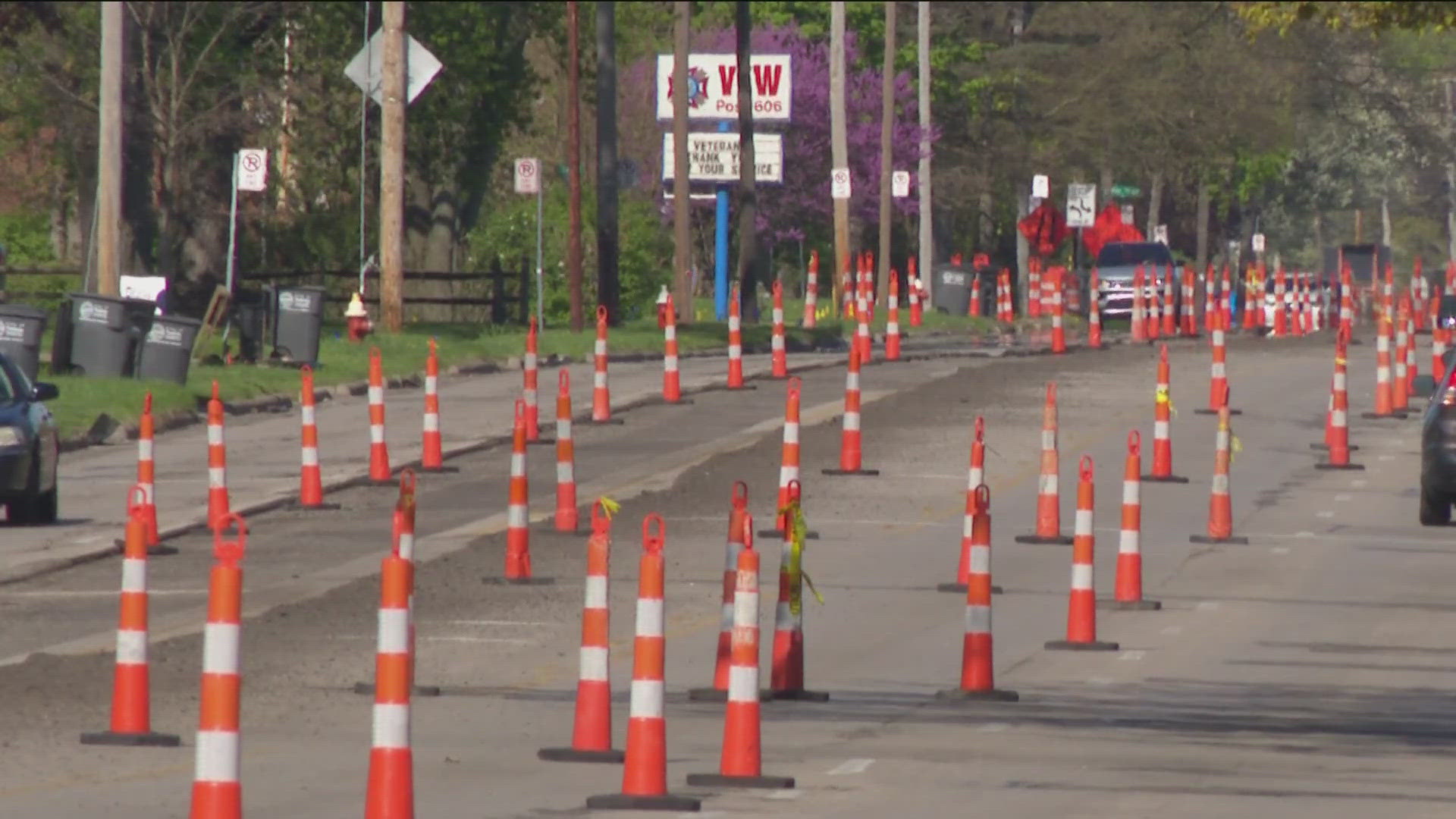 The city said its crews last responded to a pothole repair request two weeks before the construction project began.