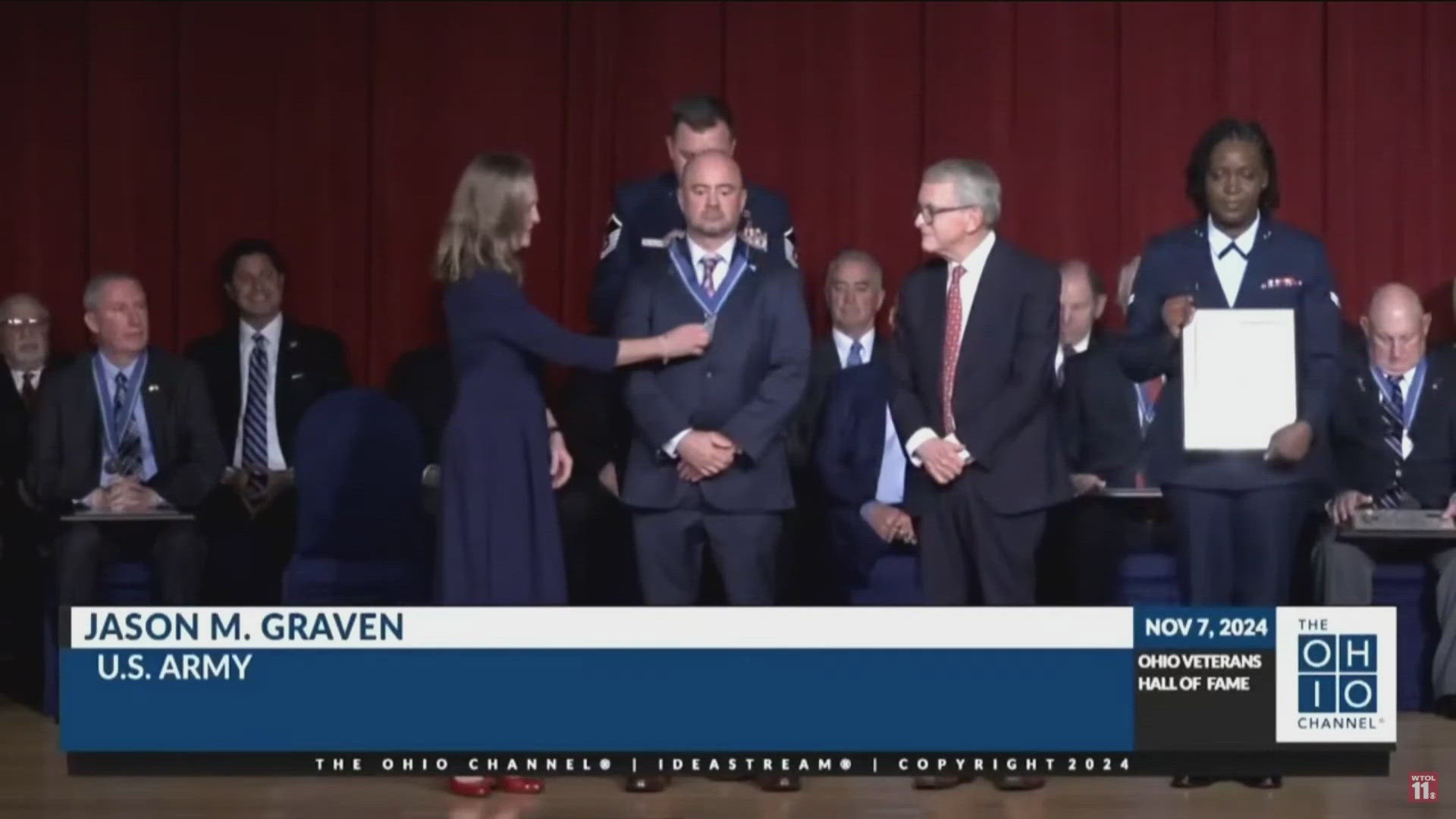 Jason Graven was recognized for his work helping veterans with PTSD.