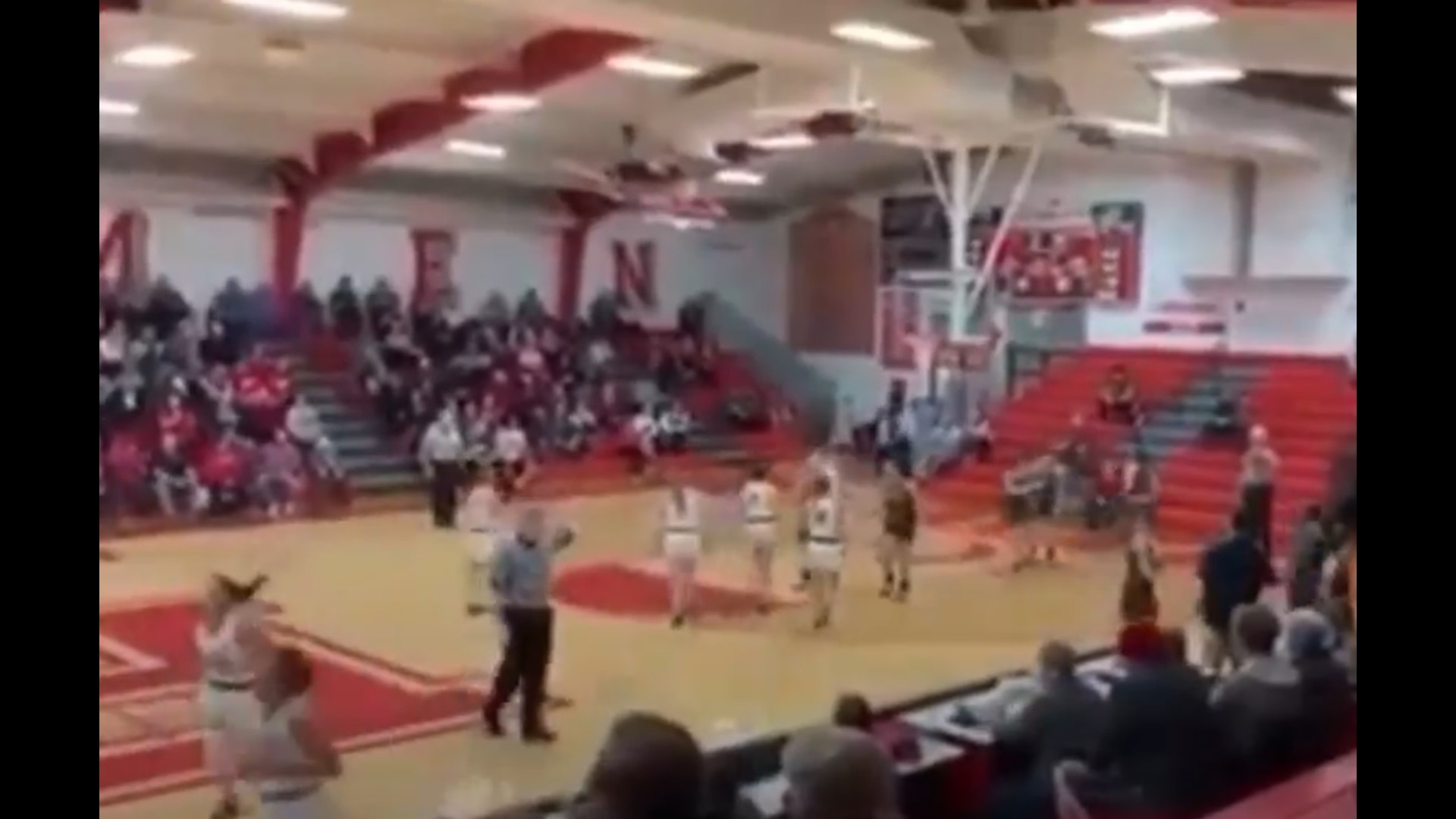 Video posted on social media appears to show a student from Bellevue pull a Norwalk athlete's hair, sending her to the ground during Saturday's game.