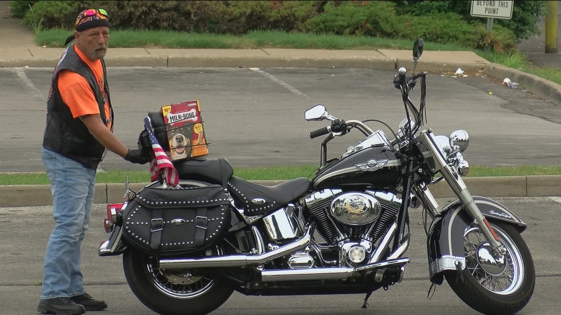 Motorcyclists honored the lives of Officers Anthony Dia and Brandon Stalker on Sunday while collecting donations for Lucas County Pit Crew and the Humane Society.