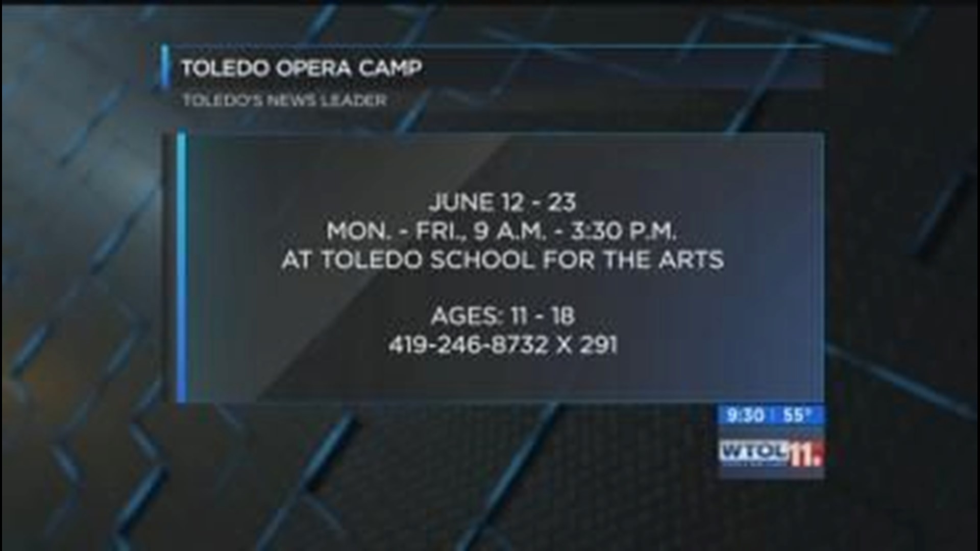 Toledo Opera Camp instructors join WTOL 11 Your Day