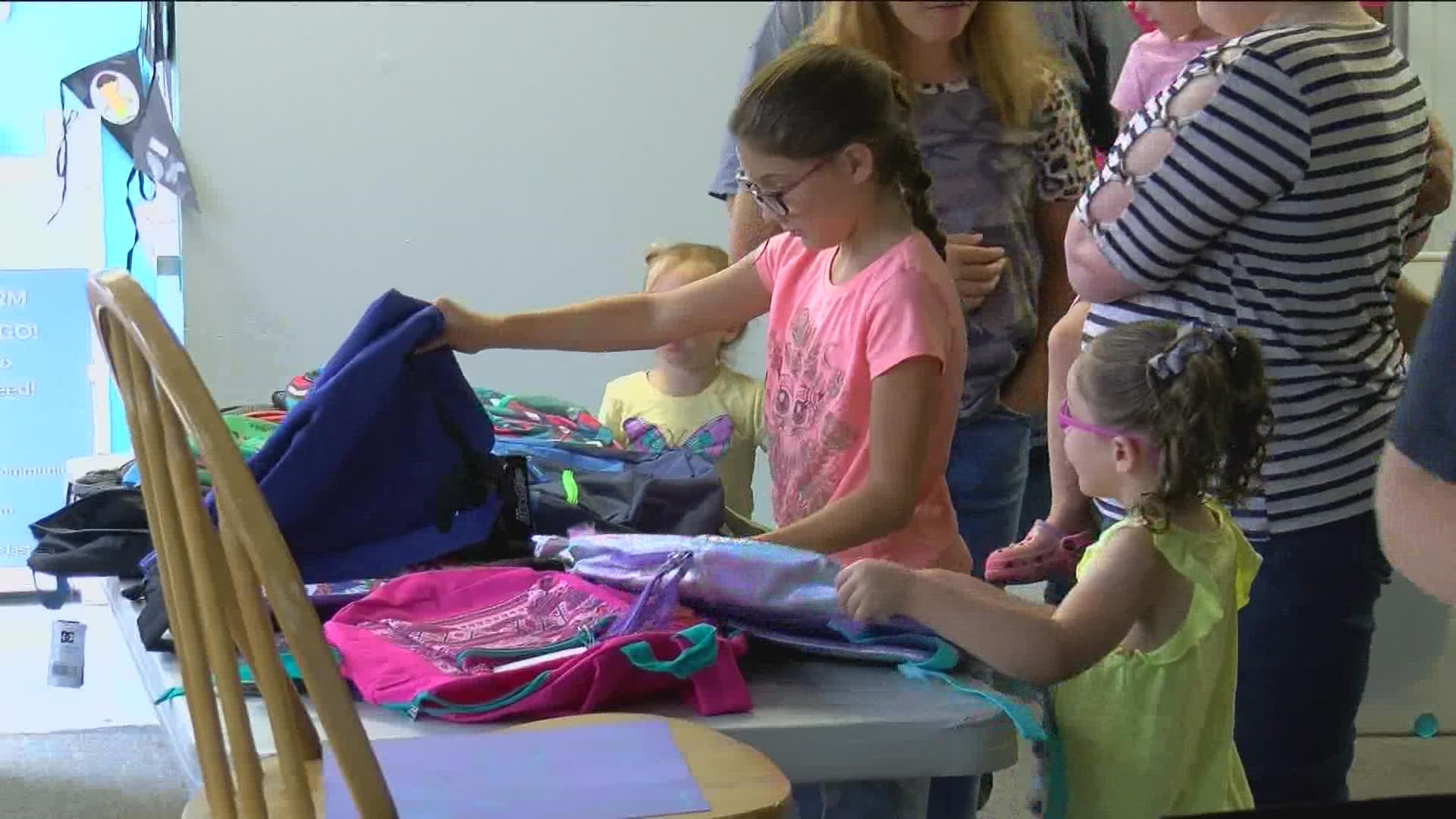 Perrysburg Schools partnered with Perrysburg Heights at their community center to provide kids with the supplies they need for the coming school year.