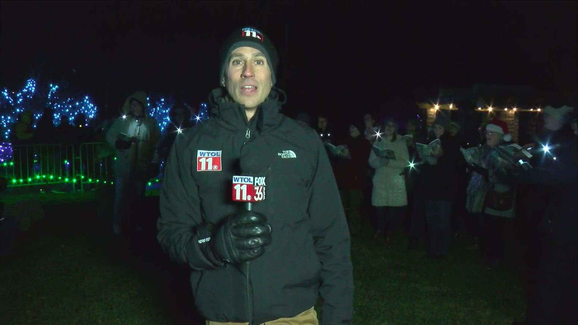 Cold, windy weekend weather beginning with a frigid night a Lights Before Christmas at the Toledo Zoo.