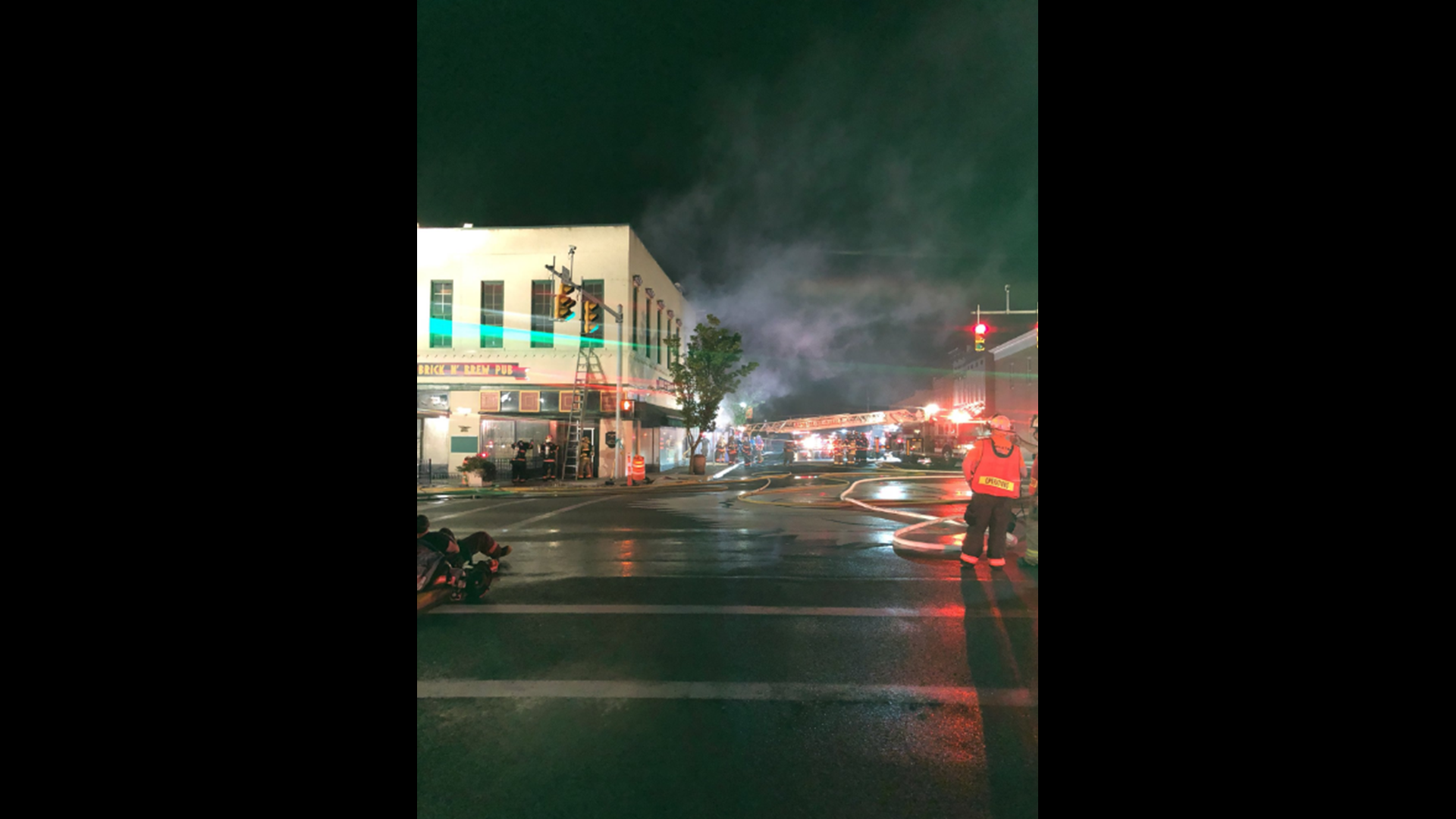 Historical downtown building catches fire in Napoleon