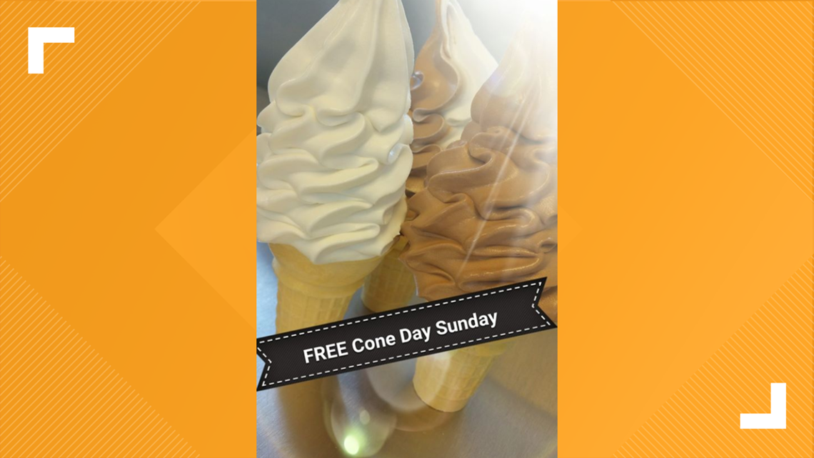 How do I get free ice cream on Sunday at Eric's
