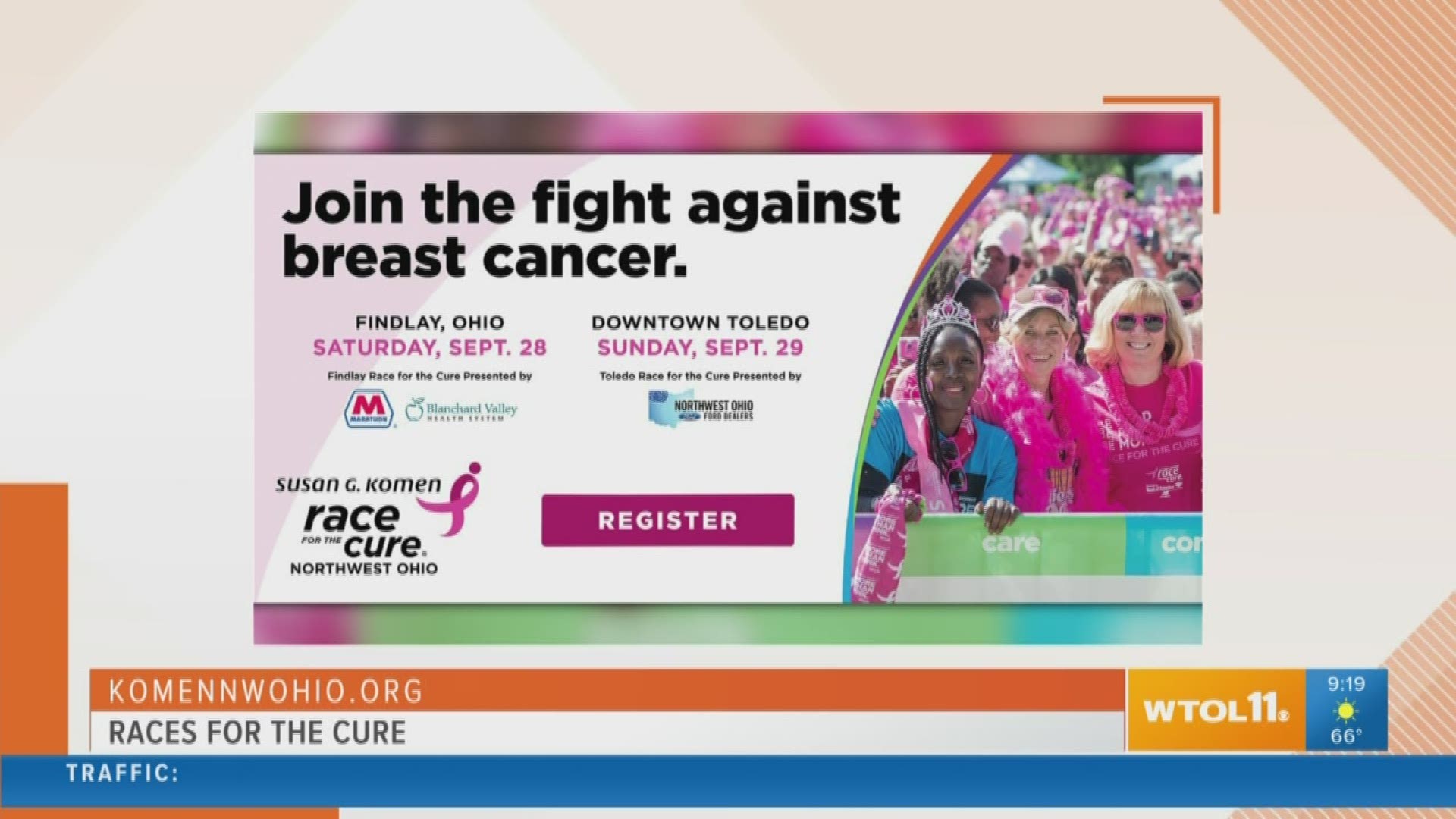 It's not too late to get involved! Findlay's race is this Saturday. Desmond Strooh from the Komen Foundation explains how you can get on board and Toledo In Celebration Of Honoree Artina McCabe describes her experience as a cancer survivor.