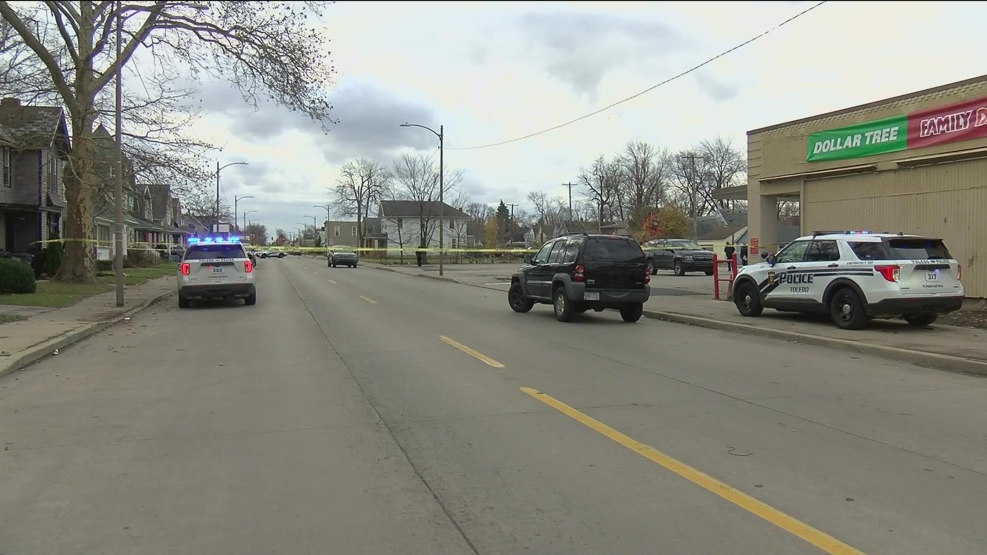 A person was shot Monday afternoon near the parking lot of Dollar Tree in the 600 block of East Broadway Street. The suspect fled the scene, Toledo police claim.