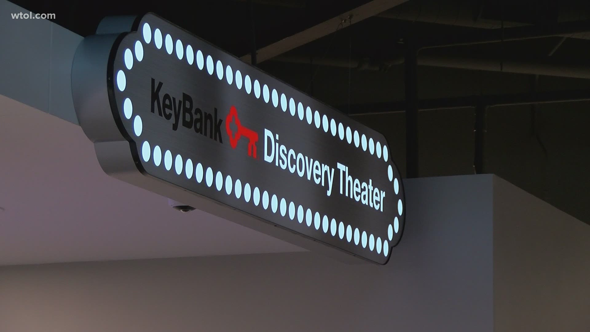 A ribbon cutting marked the opening of the KeyBank Discovery Theater, a new 58-foot wide screen with a 4K and 3D experience.