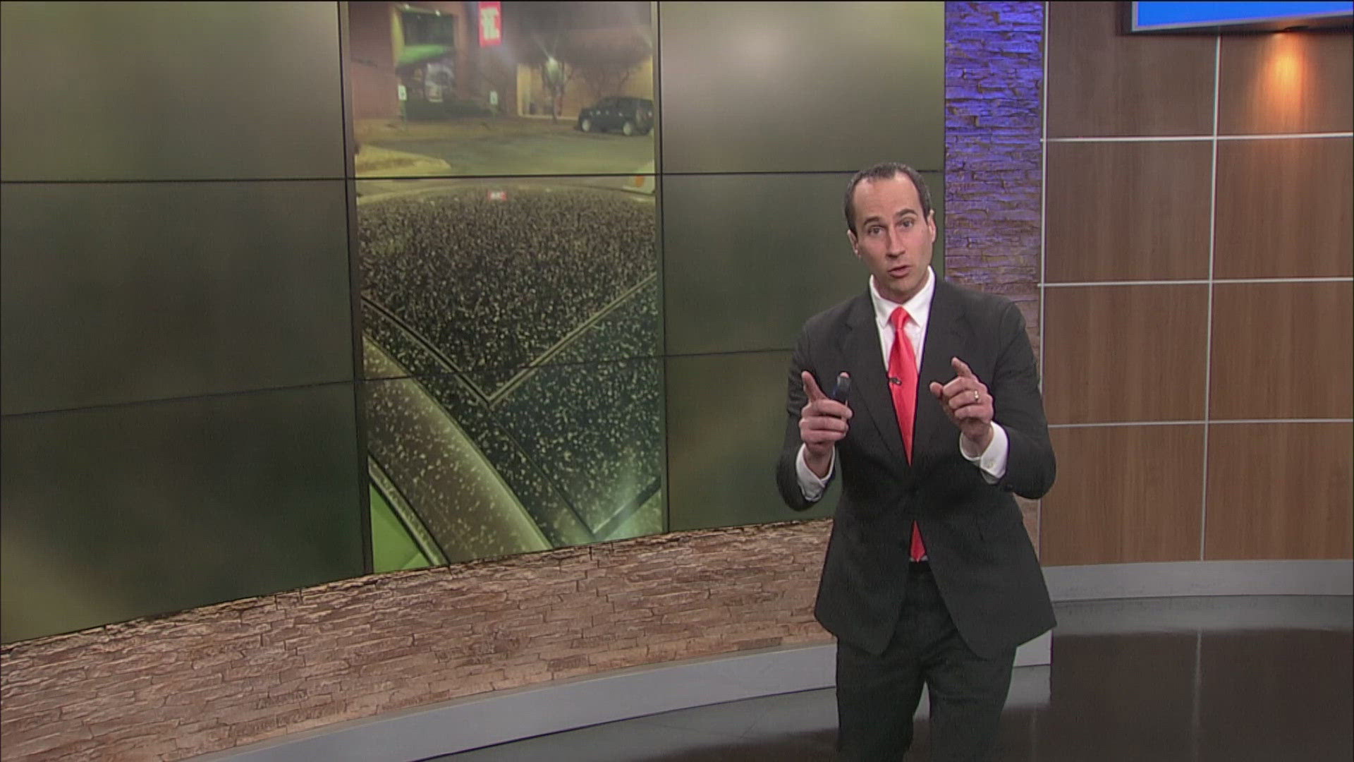 If your vehicle looks like it went offroading Wednesday evening, there's a reason for it.
