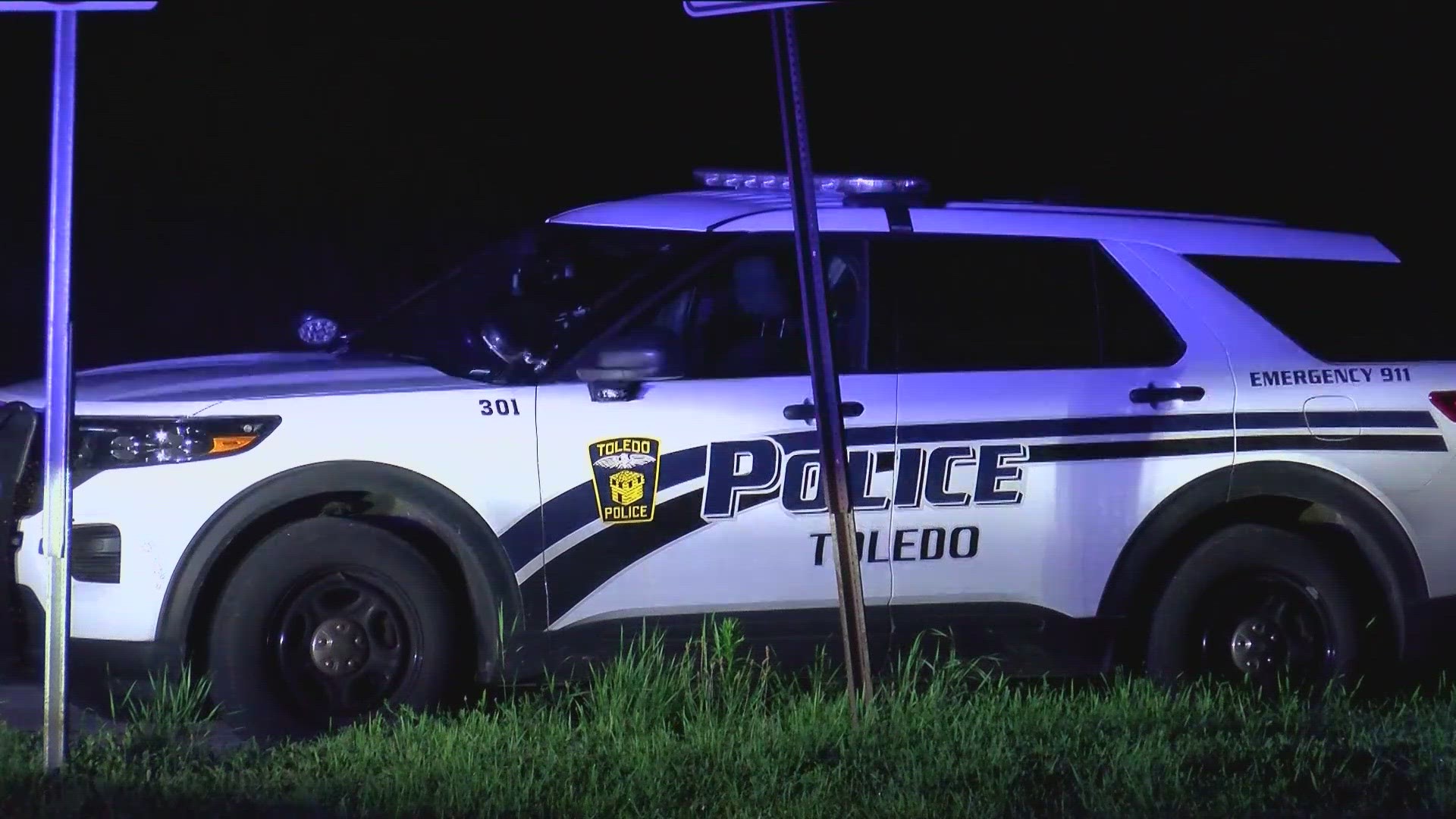 Toledo police say the vehicle who hit the motorcycle has a damaged left front headlight.