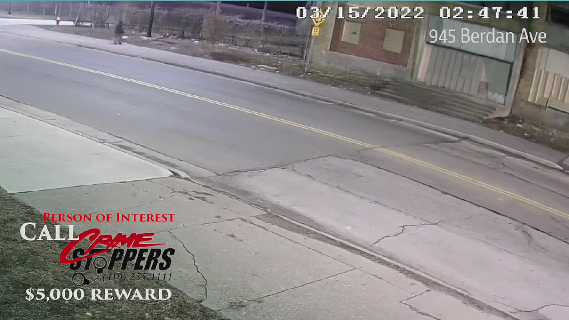 Surveillance footage showing person of interest from Babcock Dairy fire